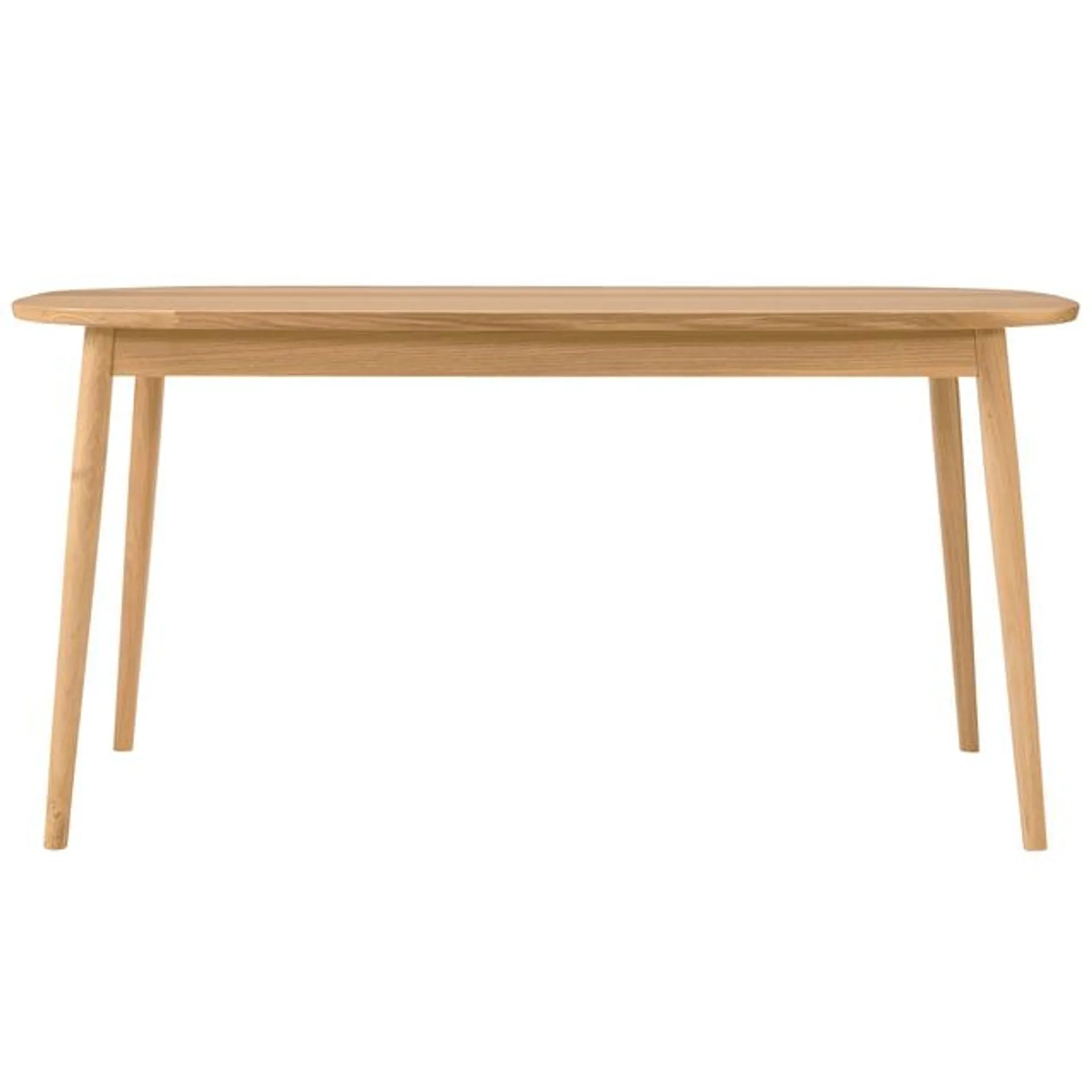 Oak Wood Round Legs Table, W 150 x D 80 x H 72 cm