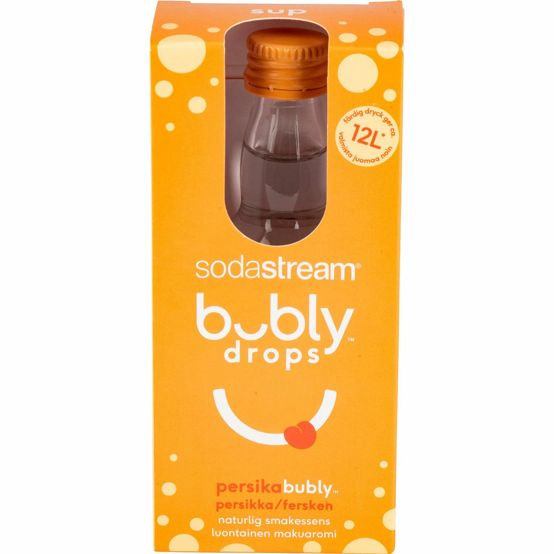 Smakessens Sodastream Bubly Drops Persika