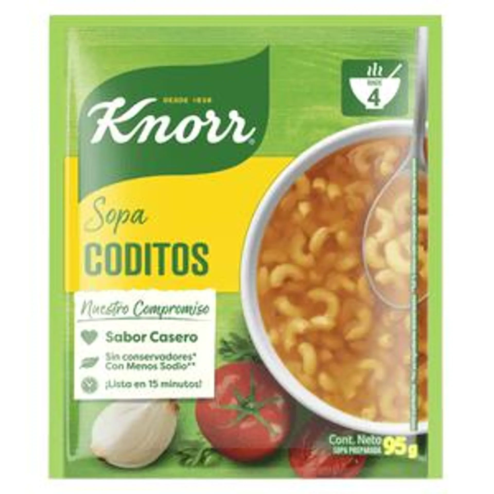 KNOR SOPA PASTA CODITOS SOBRE 82 GR.