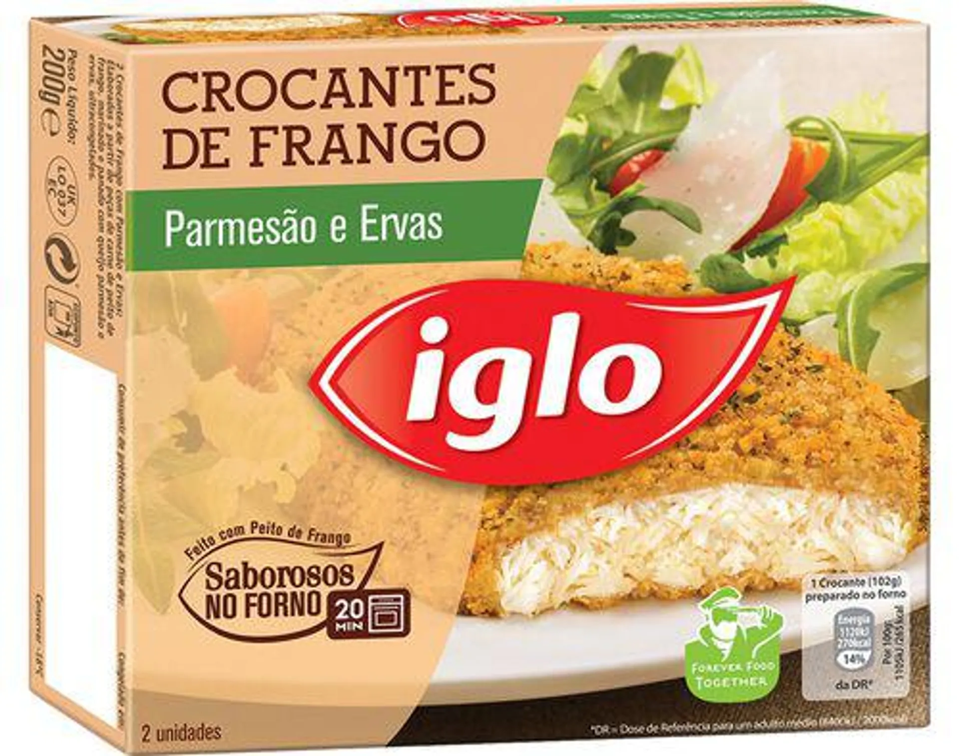 crocantes iglo frango com parmesão 200g