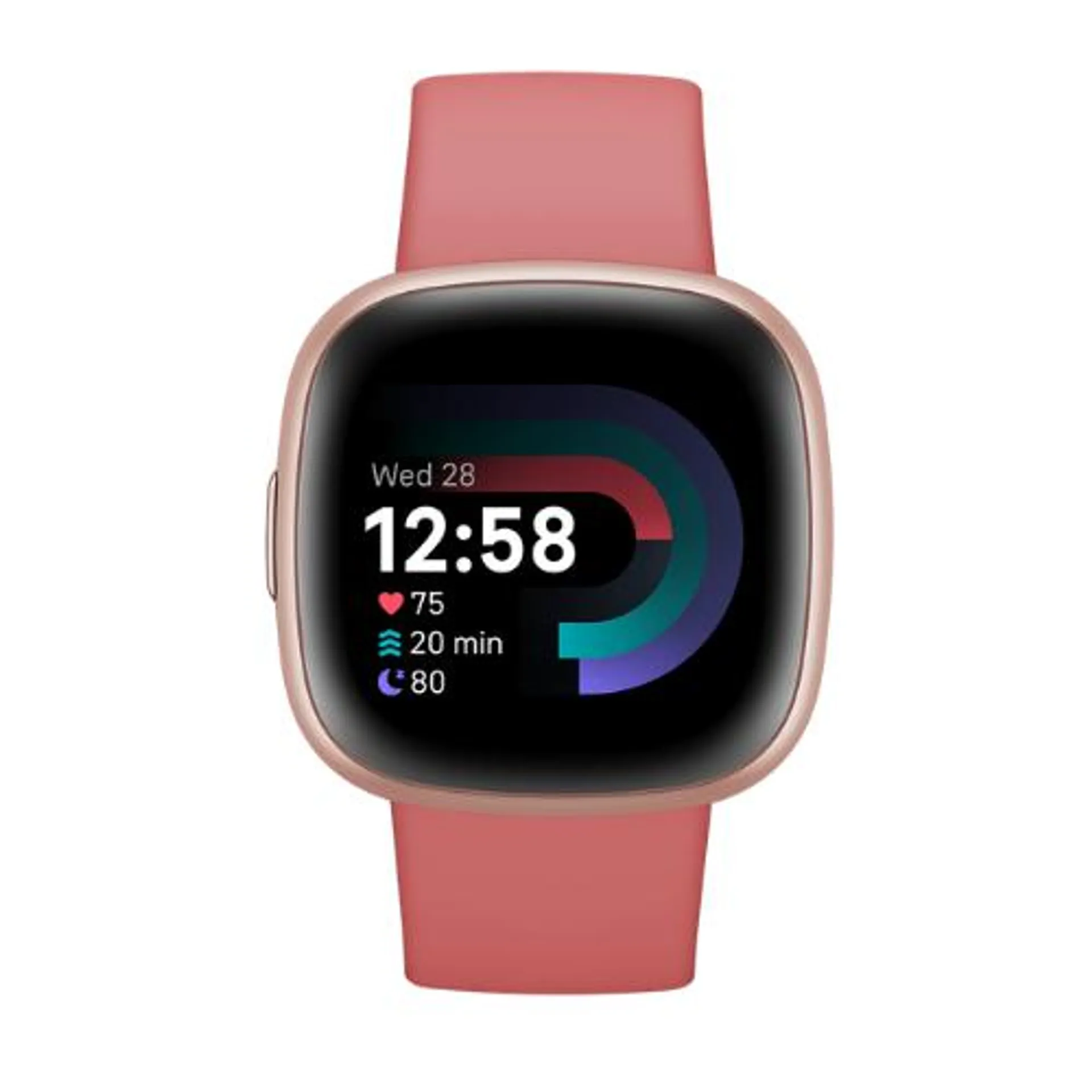 Fitbit Versa 4 Health & Fitness Smart Watch - Pink Sand & Copper Rose | 79-FB523RGRW
