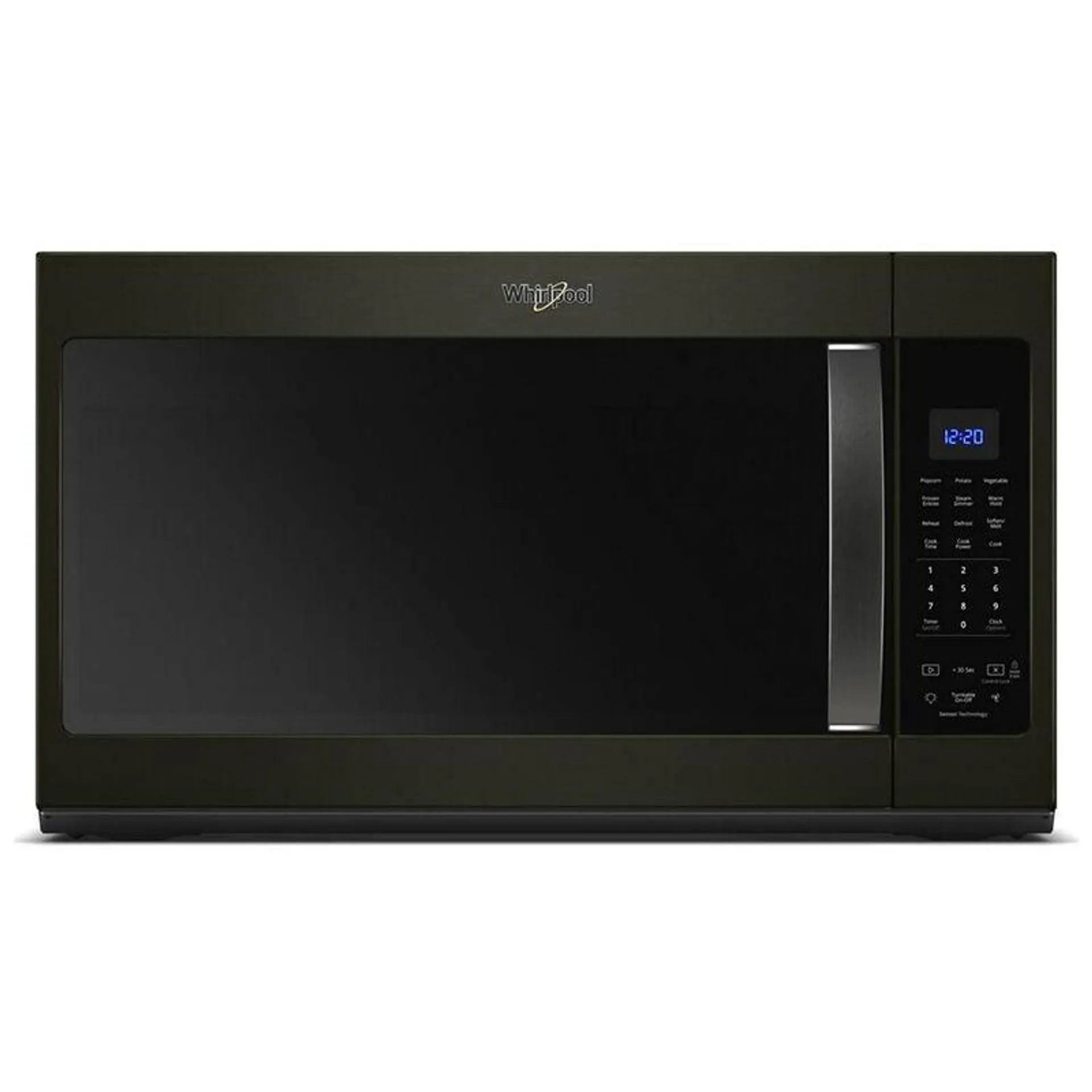 Whirlpool 30" 1.9 Cu. Ft. Over-the-Range Microwave with 10 Power Levels, 300 CFM & Sensor Cooking Controls - Fingerprint Resistant Black Stainless