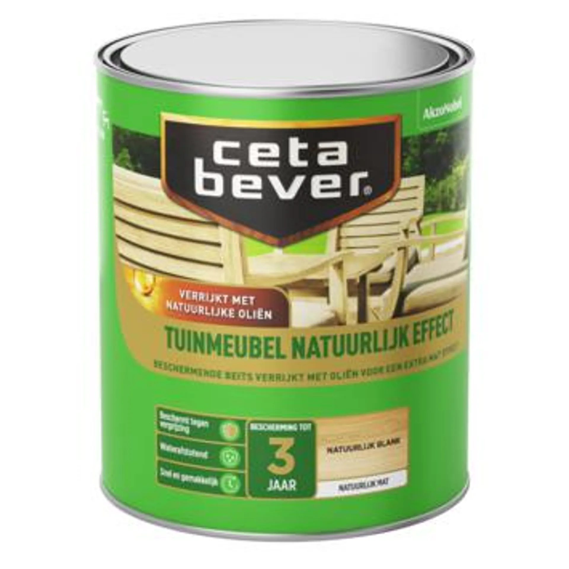 Cetabever tuinmeubelbeits natuurlijk effect blank 750ml