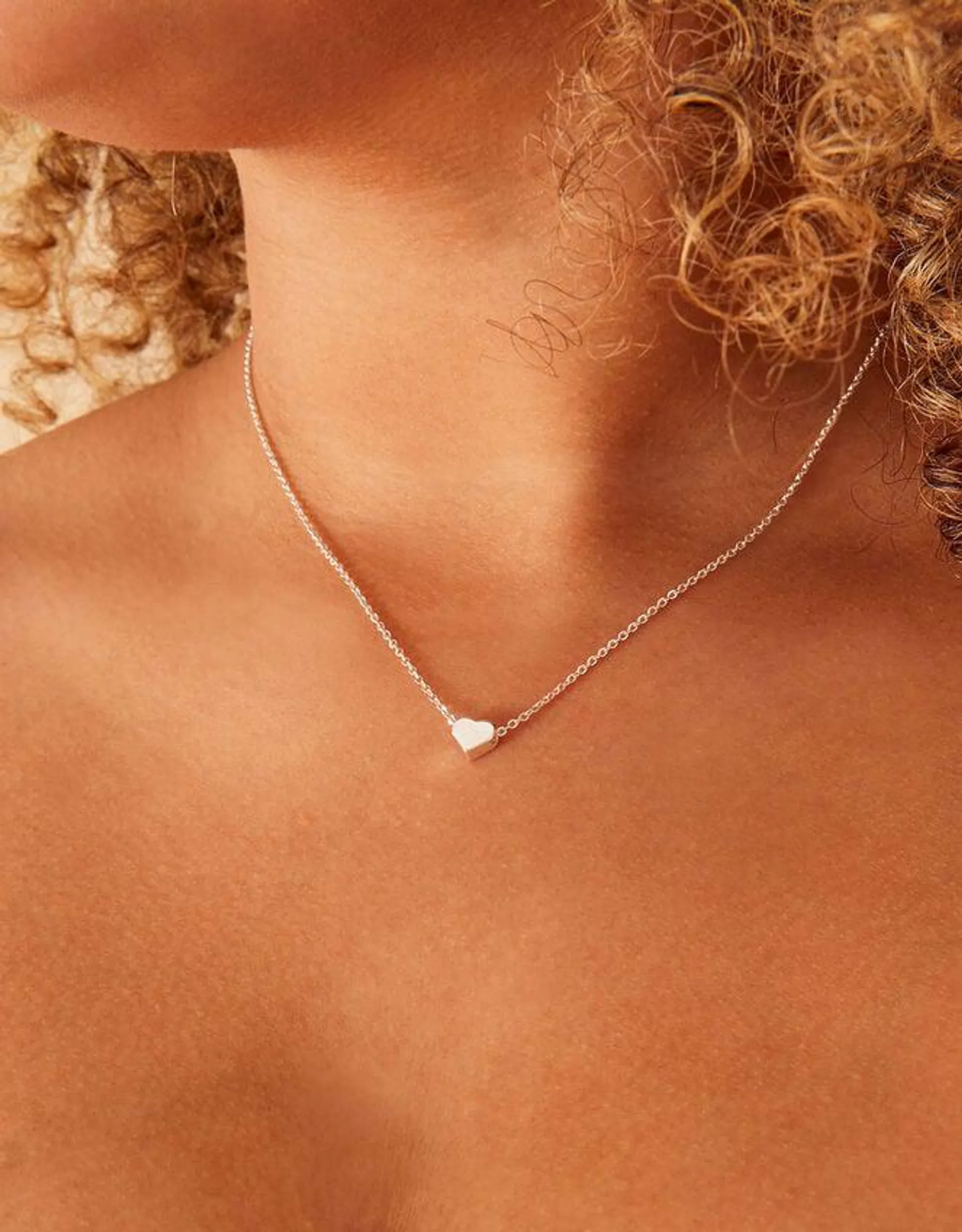 Solid Heart Pendant Necklace
