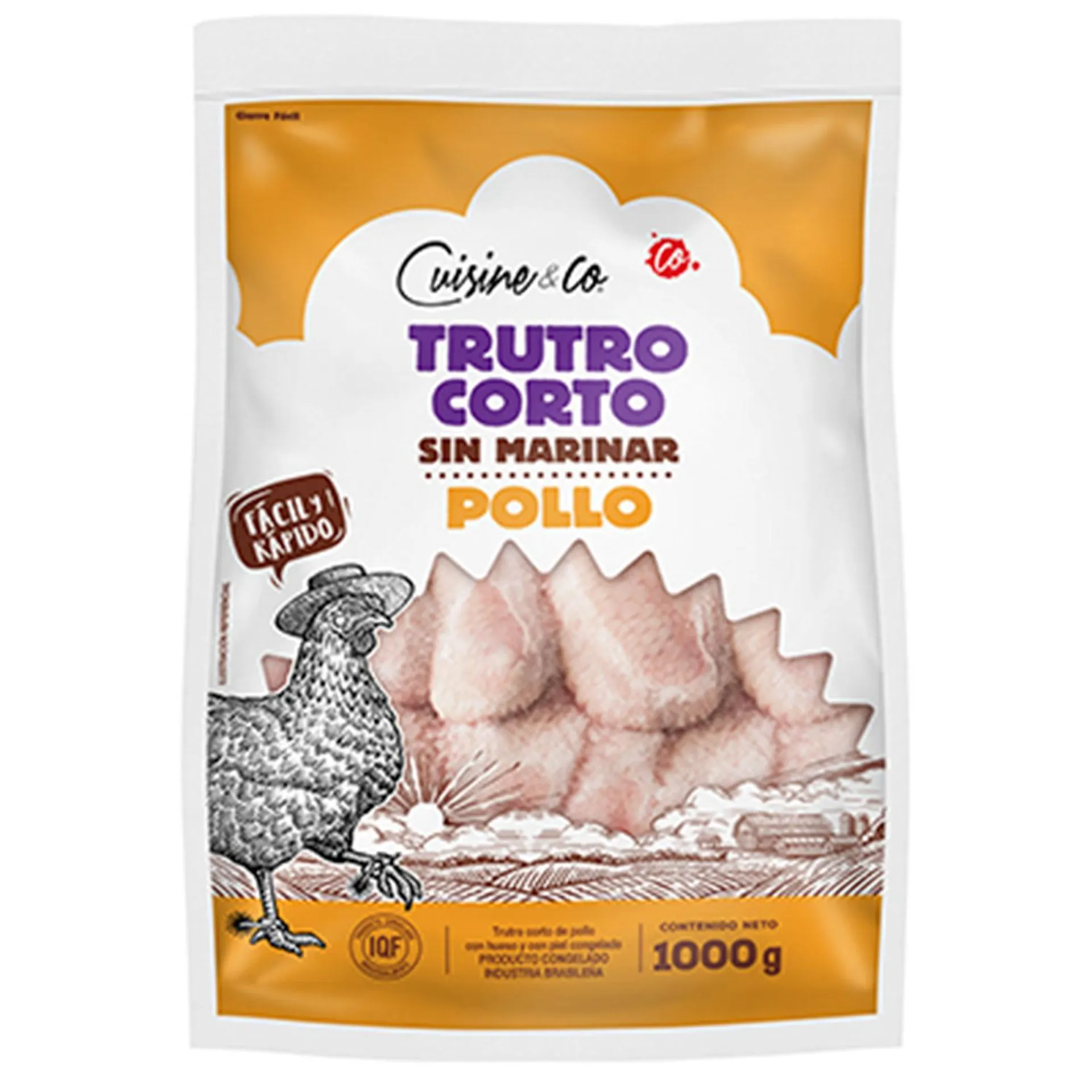 Trutro corto sin marinar congelado 1 kg