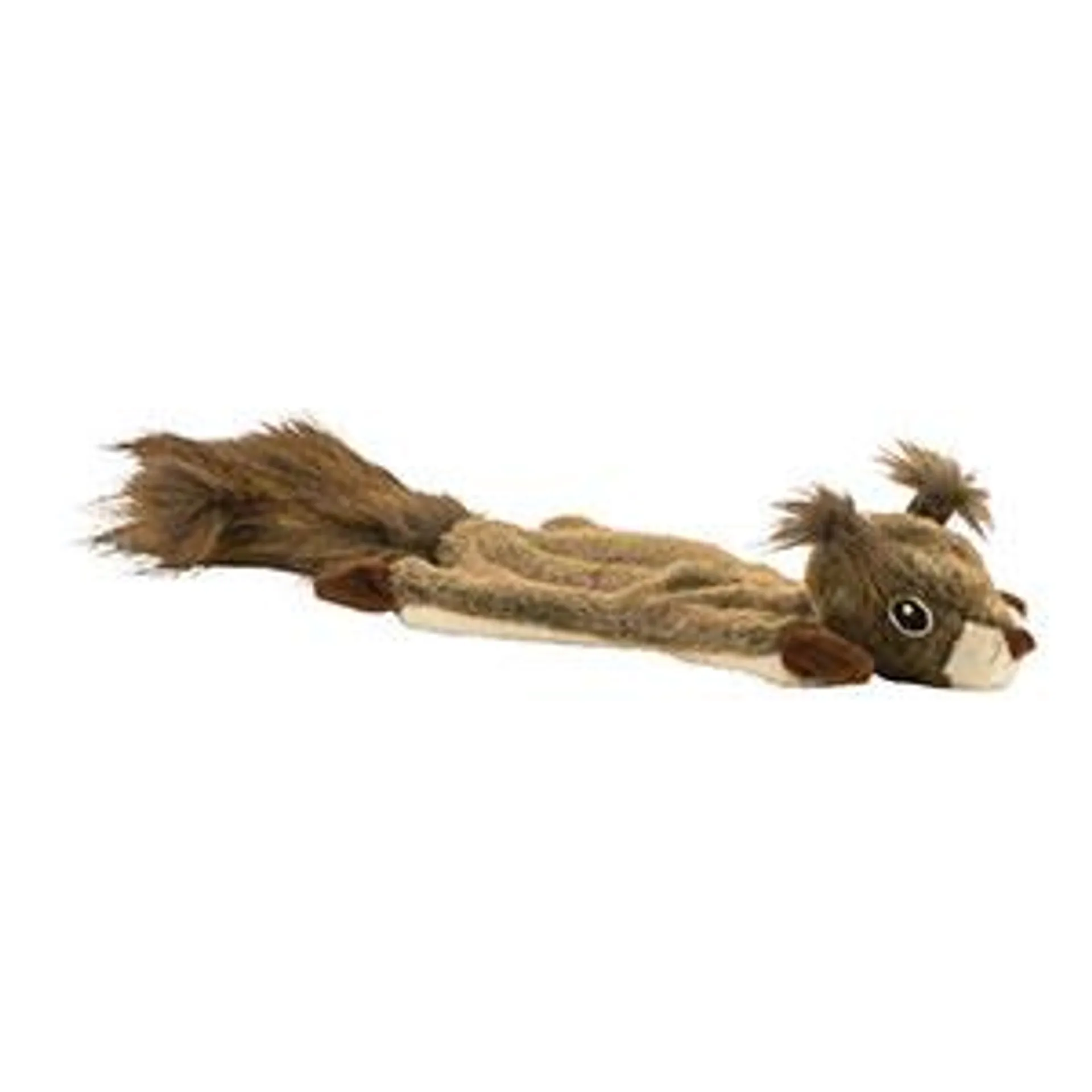 Wainwright's Squeaking Flattie Plush Squirrel Dog Toy
