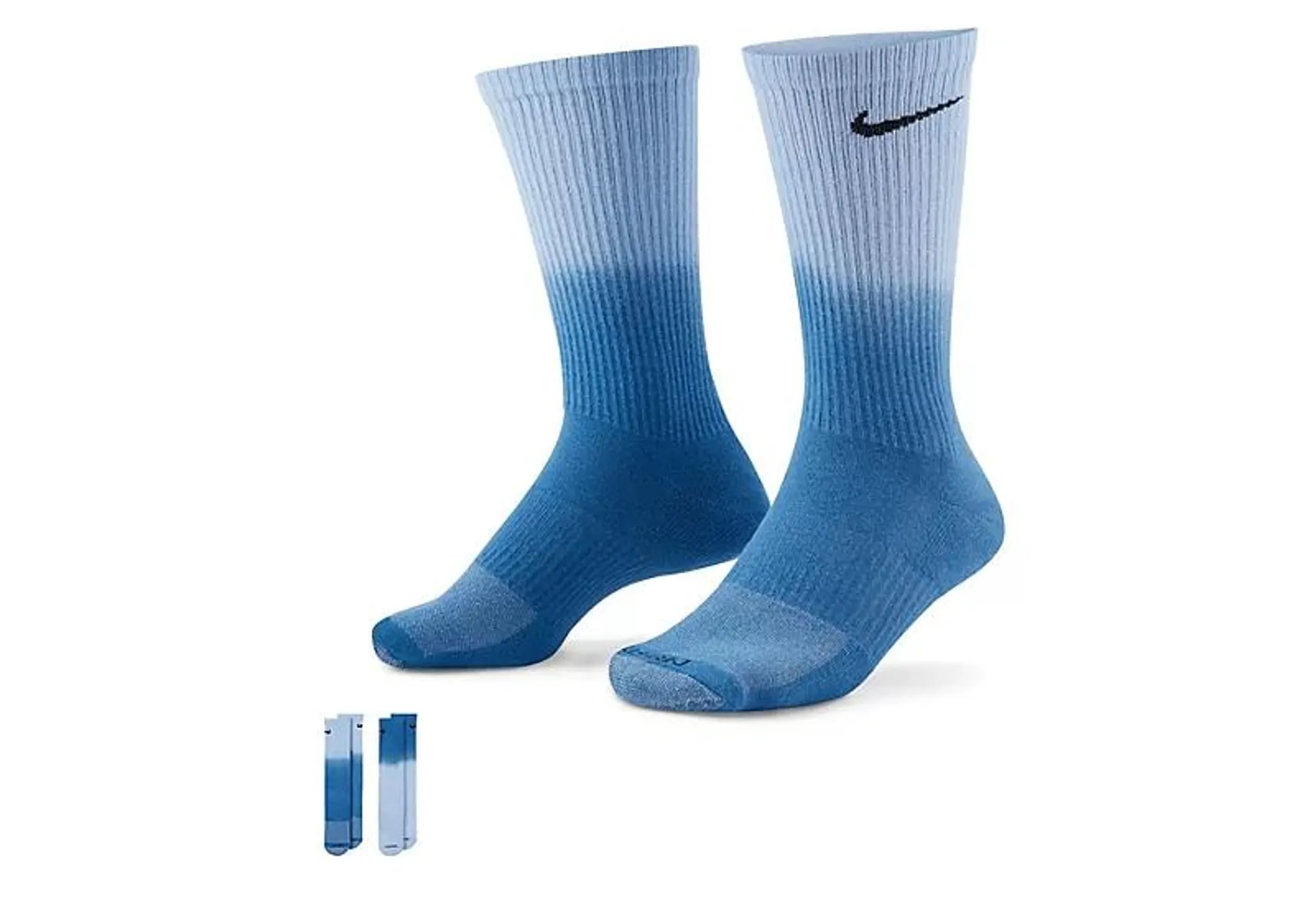 Nike Mens Everyday Plus Dip Dye Crew Socks 2 Pairs - Blue