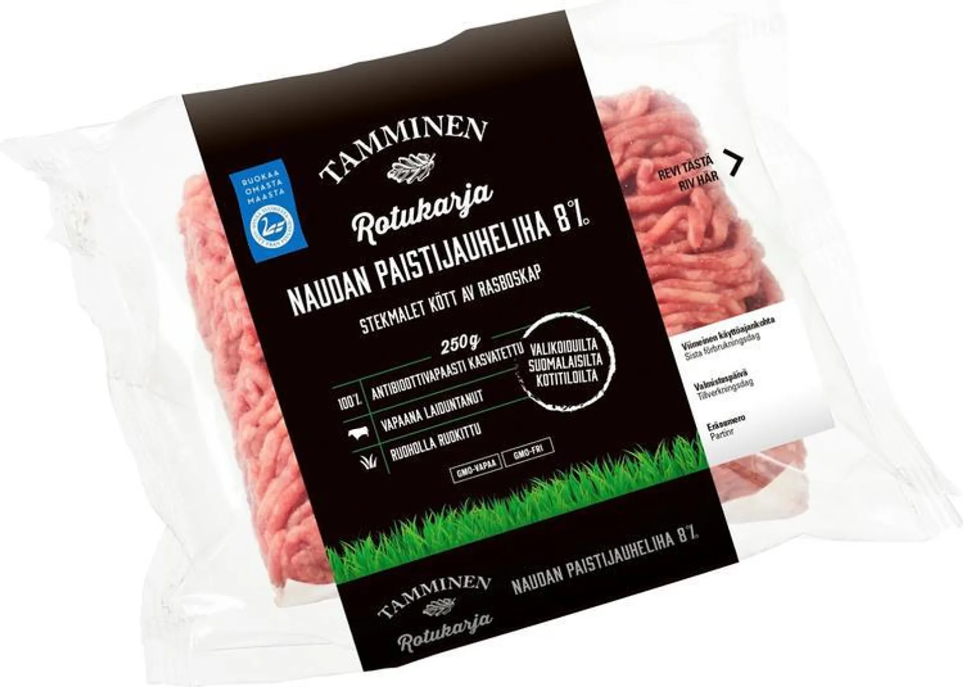 Tamminen rotukarja naudan paistijauheliha 8% 250g