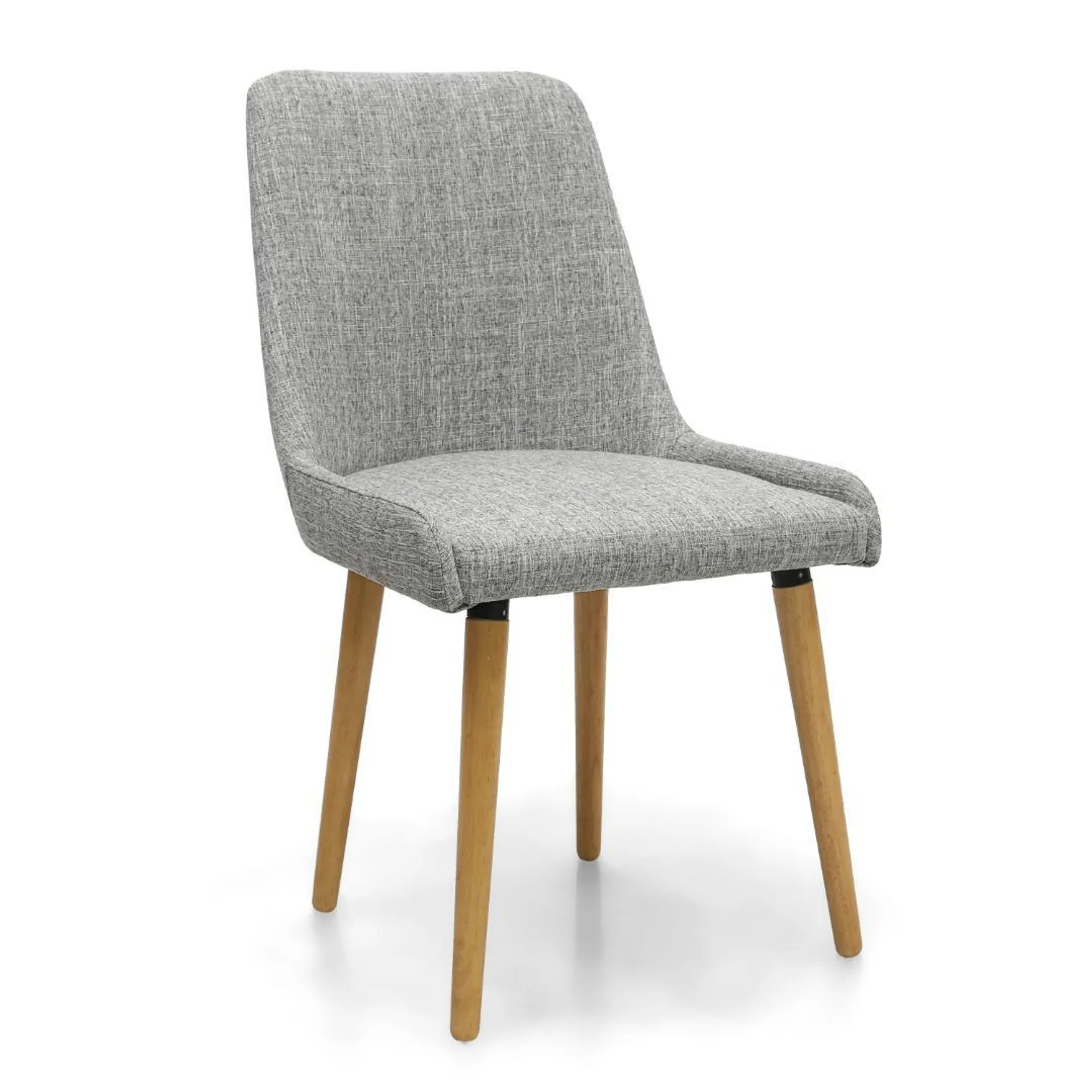 Capri Flax Effect Grey Weave Dining Chair Set Of 2