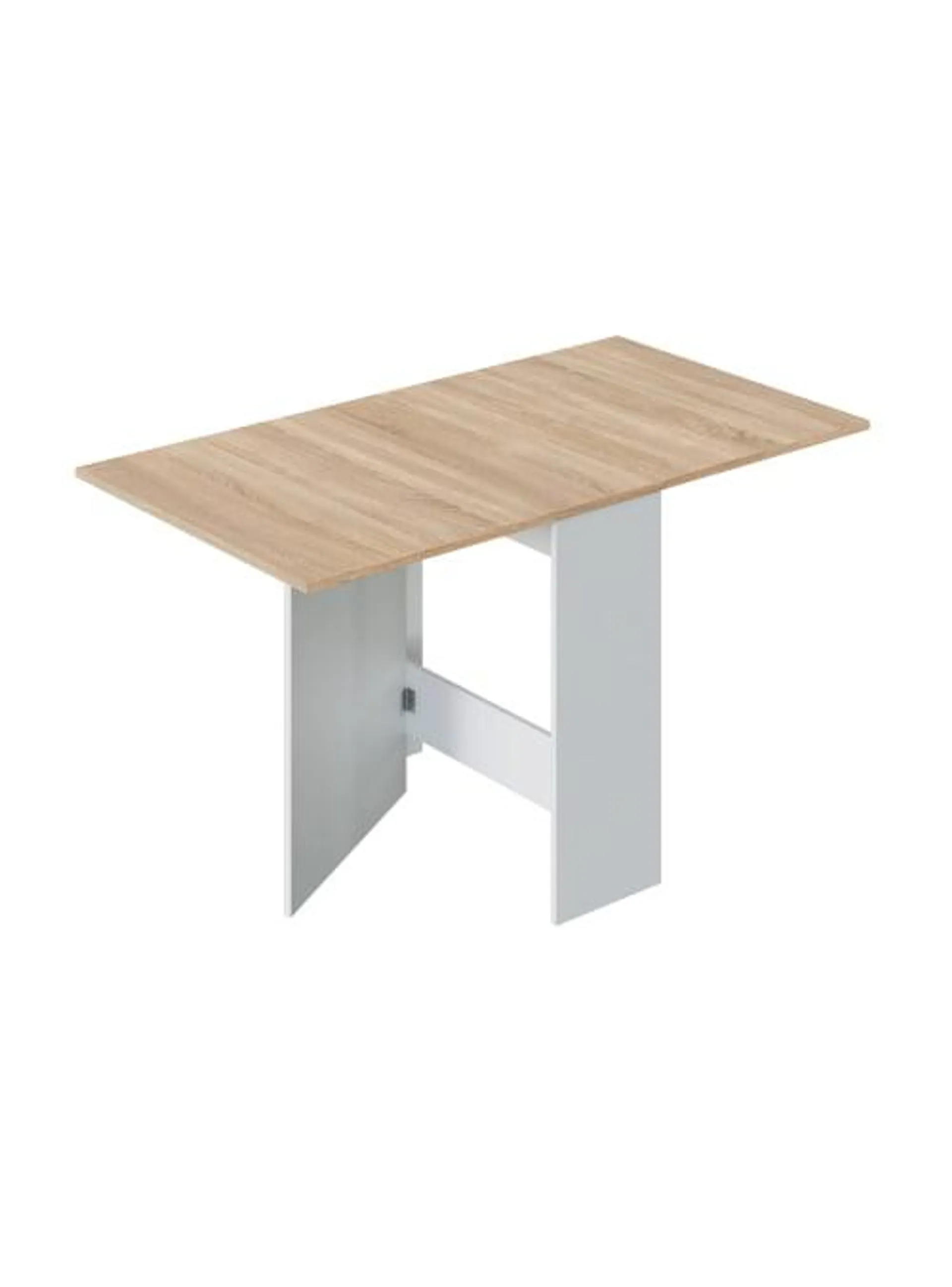 Tavolo da pranzo pieghevole bianco effetto legno