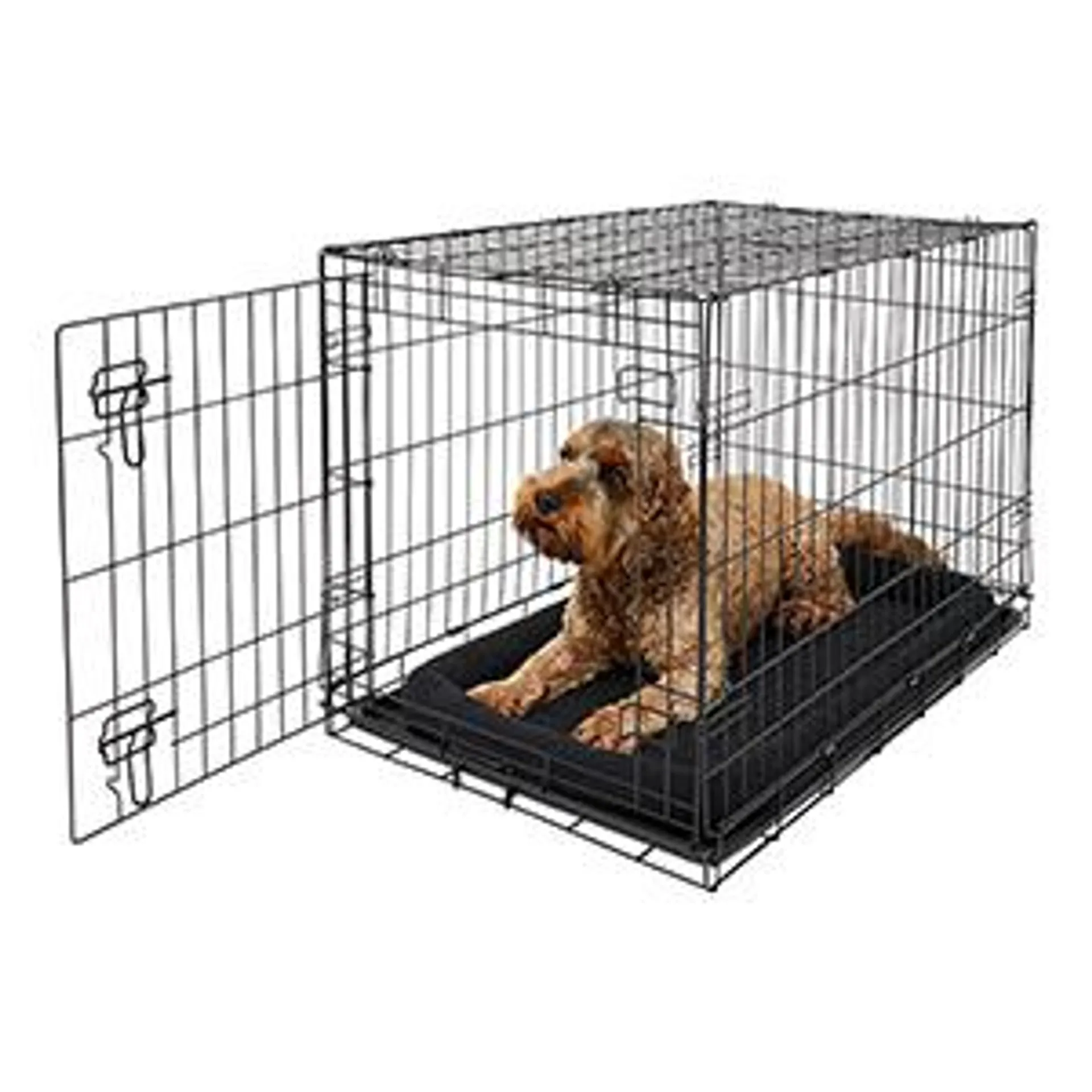 Pets at Home Single Door Dog Crate Black Medium