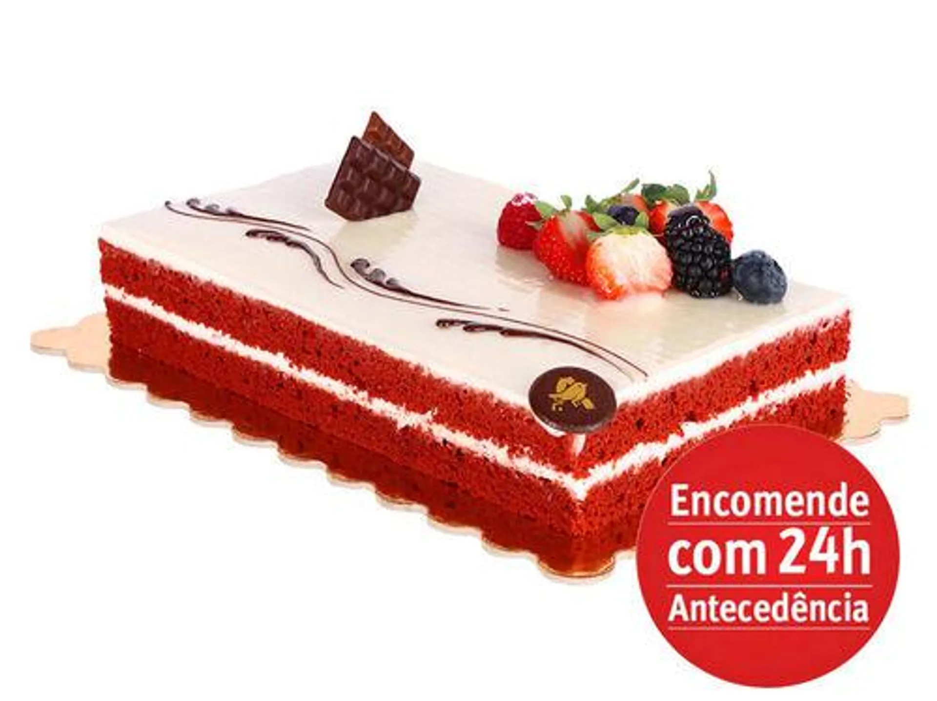 bolo red velvet produção própria kg