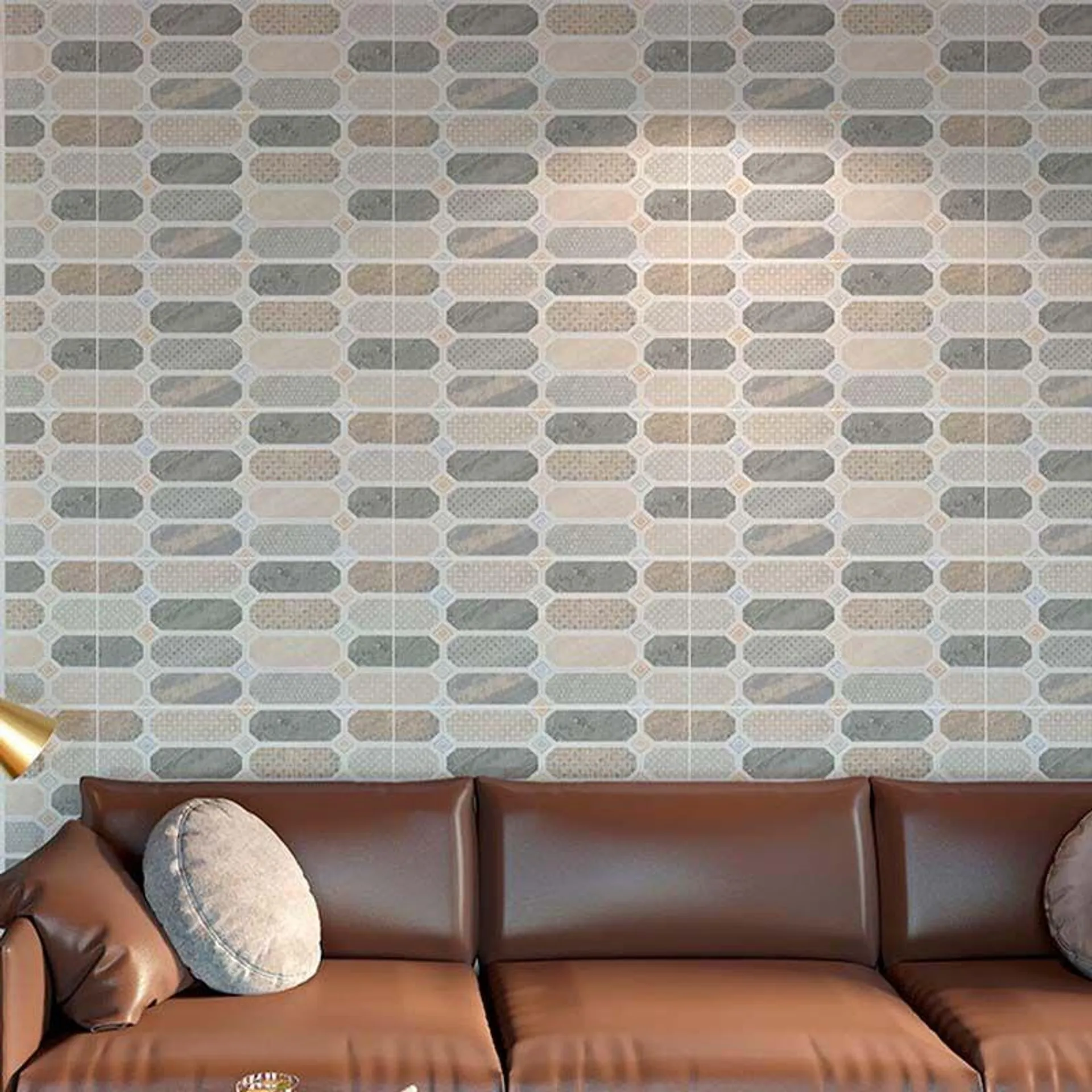 Rocher Apex Grey Shiny Ceramic Wall Tile 300x600 A-Grade