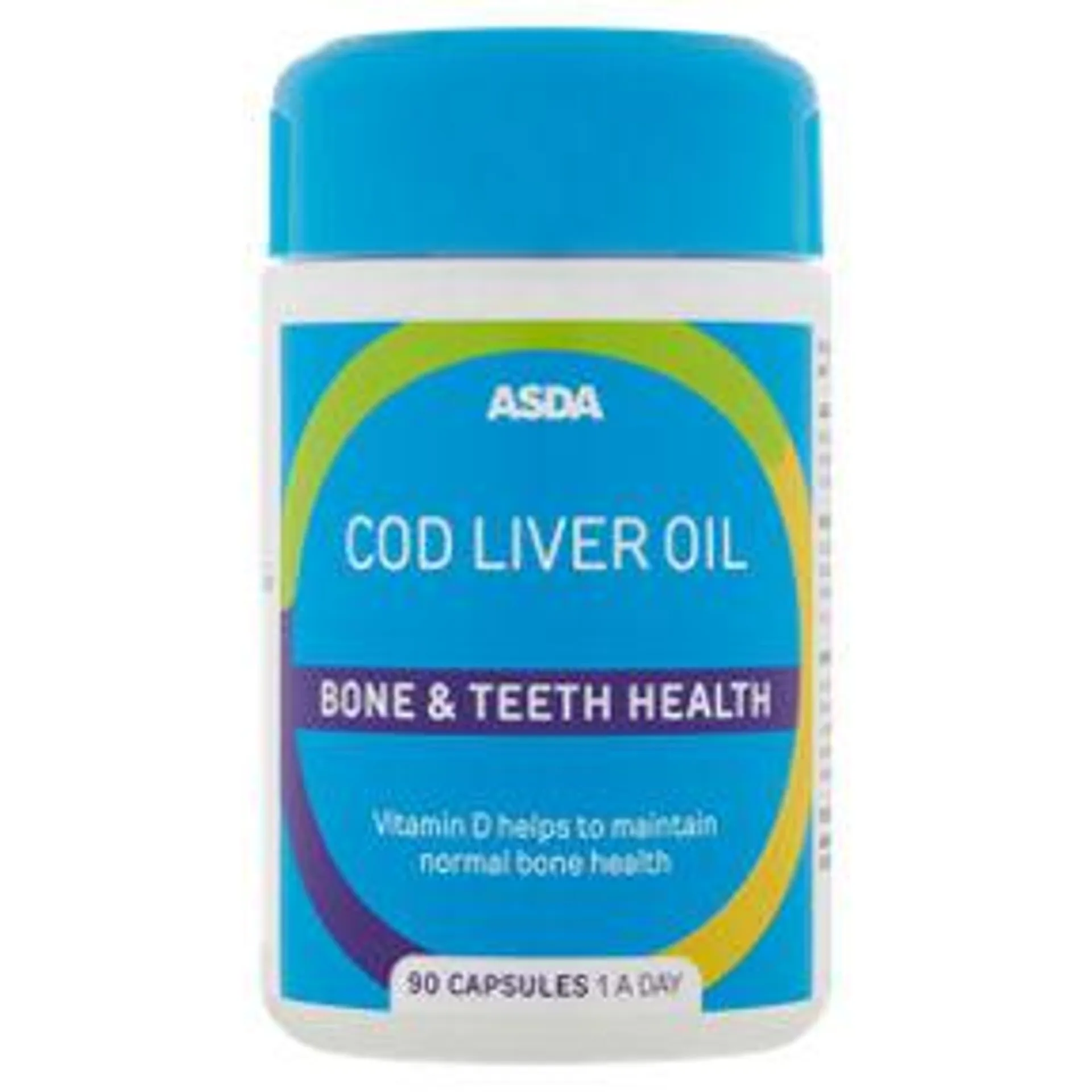 ASDA Cod Liver Oil Bone & Teeth Health Capsules