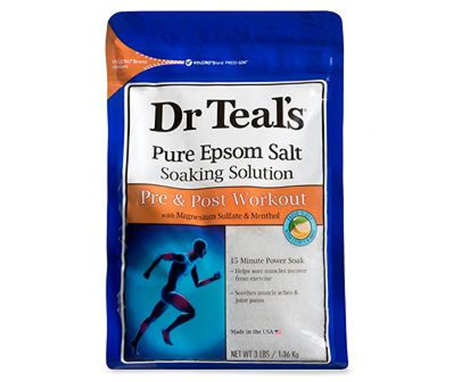 Pre & Post Workout Pure Epsom Salt Soaking Solution, 3 Lbs.