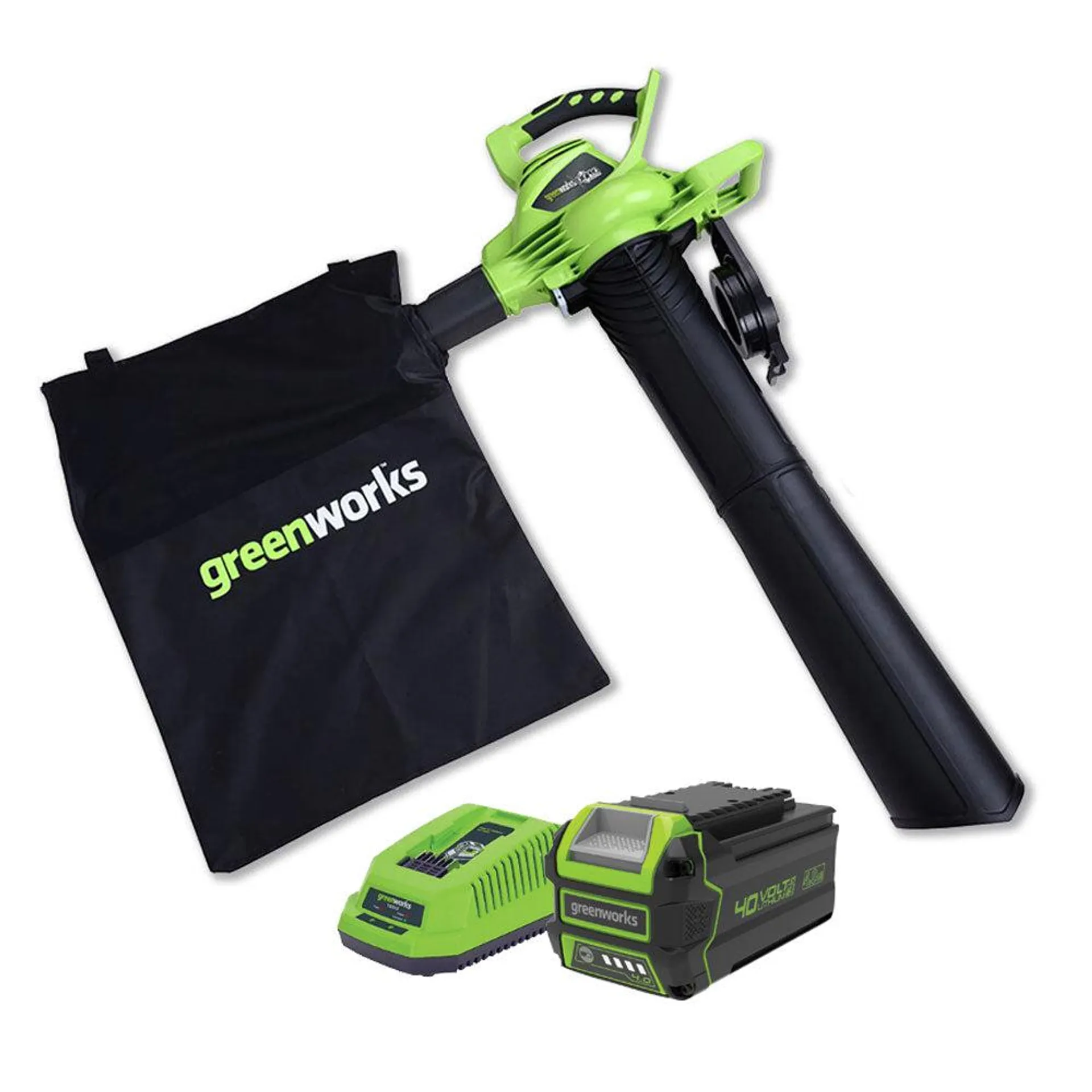 Greenworks Blower Vac G-Max 40V with 4.0Ah Li-Ion Battery