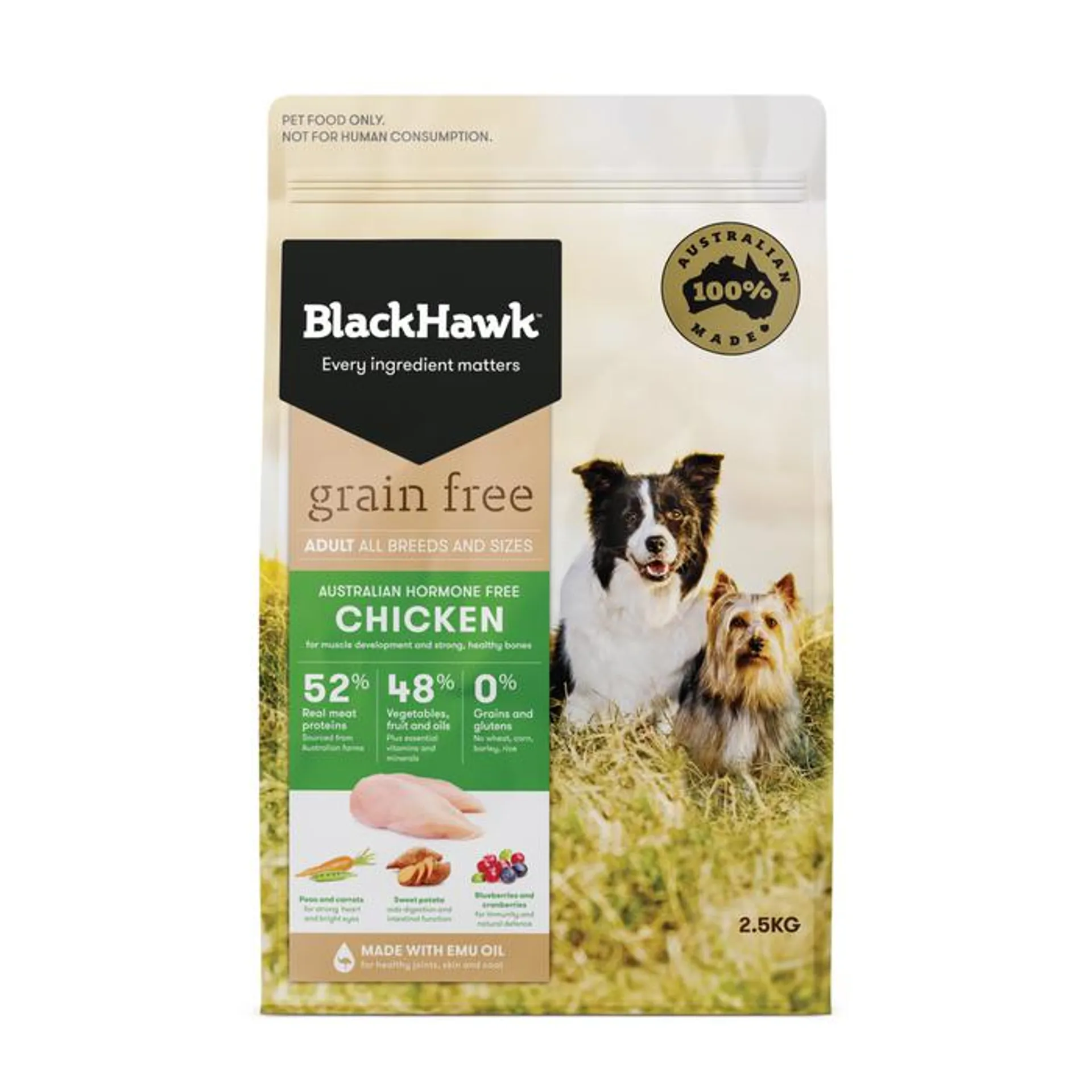 Black Hawk Chicken Grain Free Dog Food 2.5kg