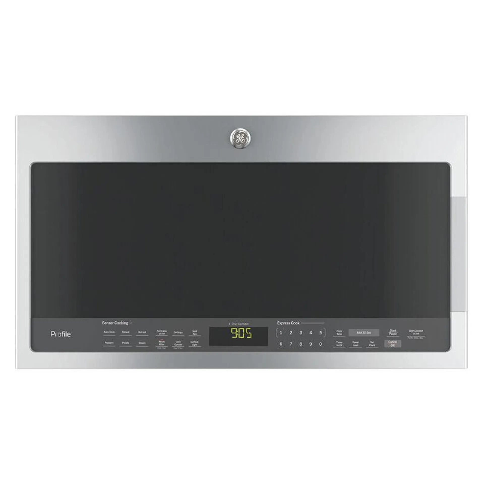 GE Profile 30" 2.1 Cu. Ft. Over-the-Range Microwave with 10 Power Levels, 400 CFM & Sensor Cooking Controls - Stainless Steel