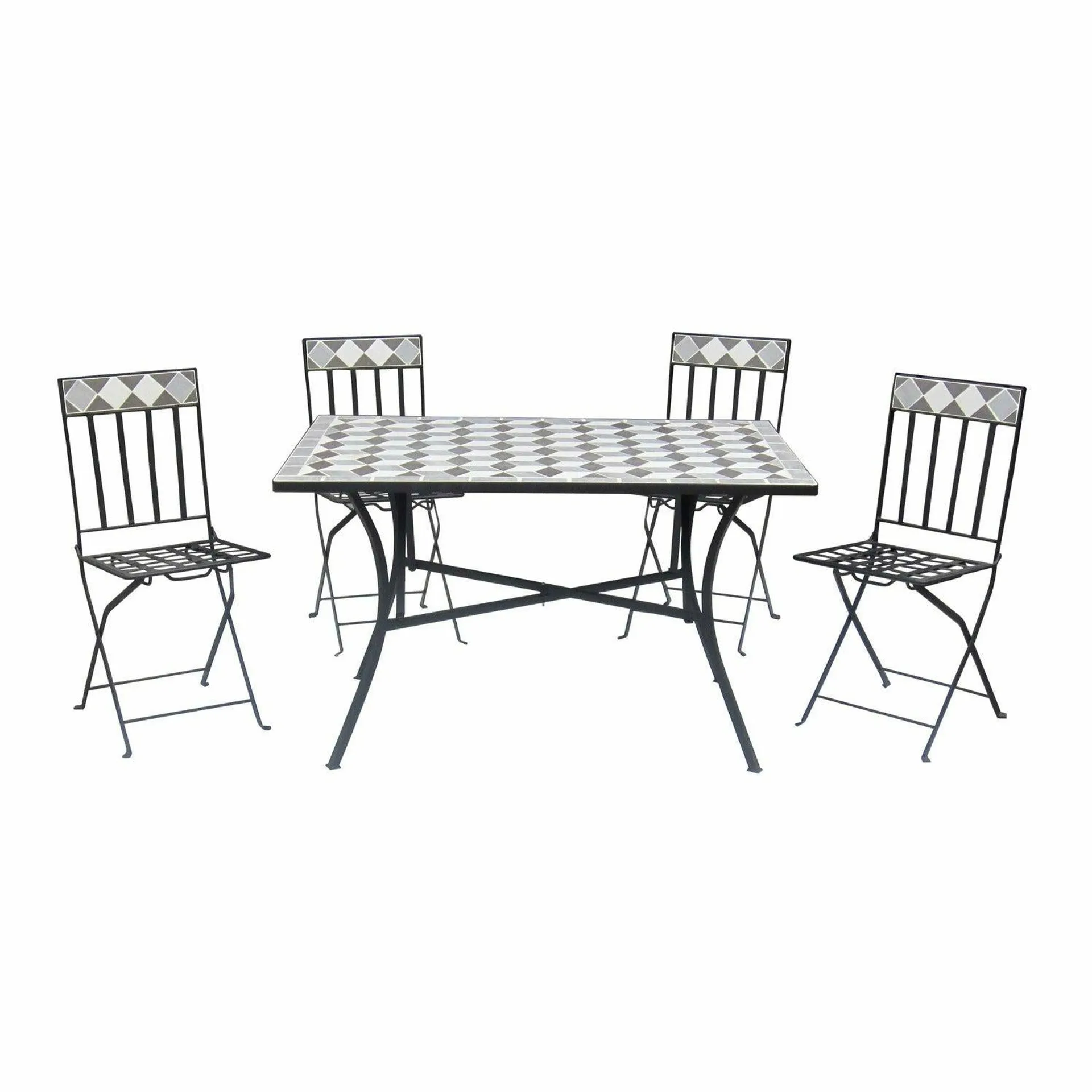 Set pranzo mosaico Panarea tavolo con 4 sedie