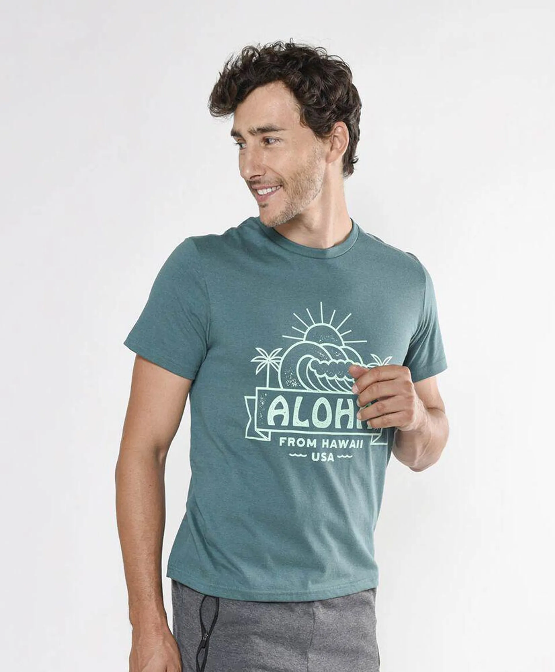 Polera deportiva hombre hawaii