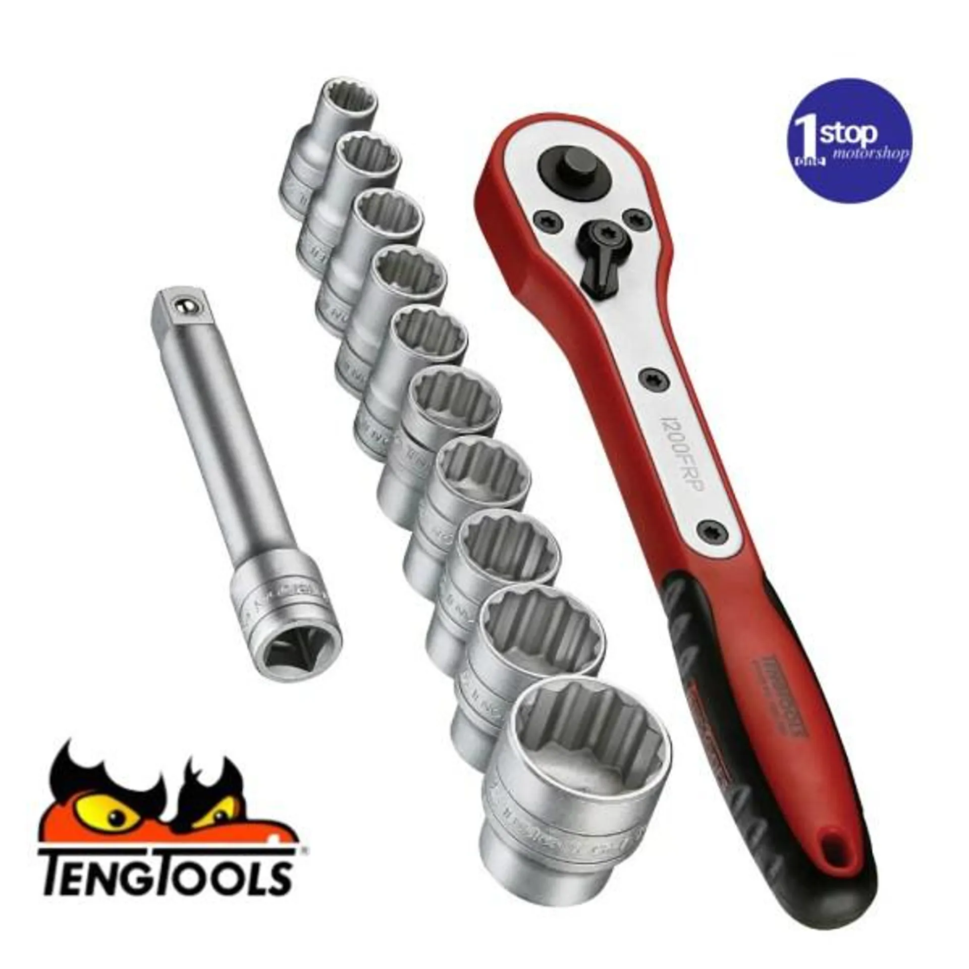 Teng Tools M1212N1 12 Piece 1/2″ Drive Socket Set