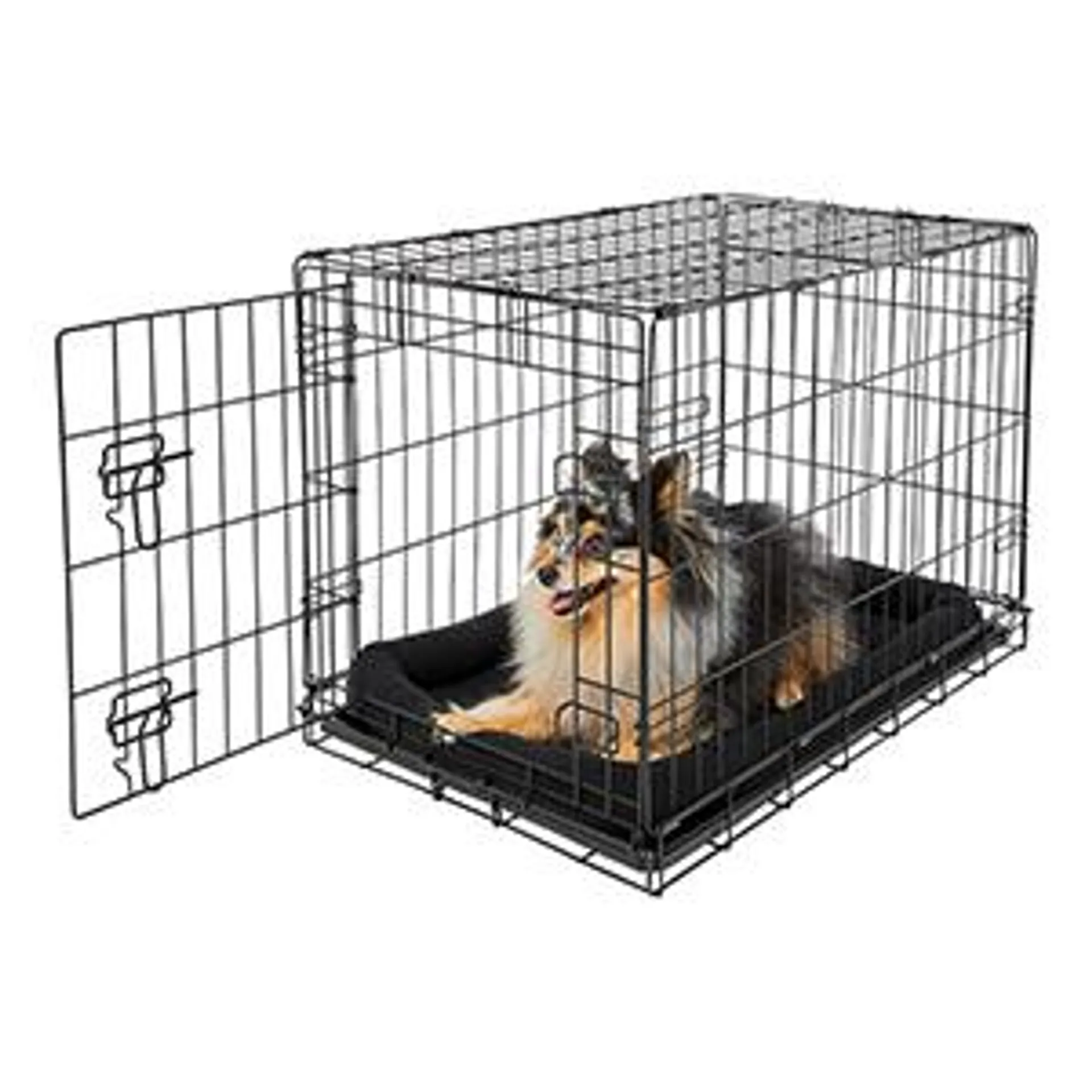 Pets at Home Single Door Dog Crate Black Small