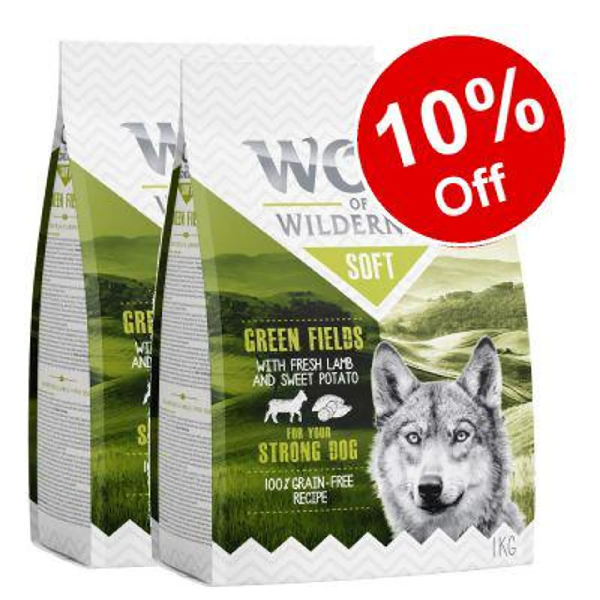 2 x 1kg Wolf of Wilderness Dry Dog Food - 10% Off!*