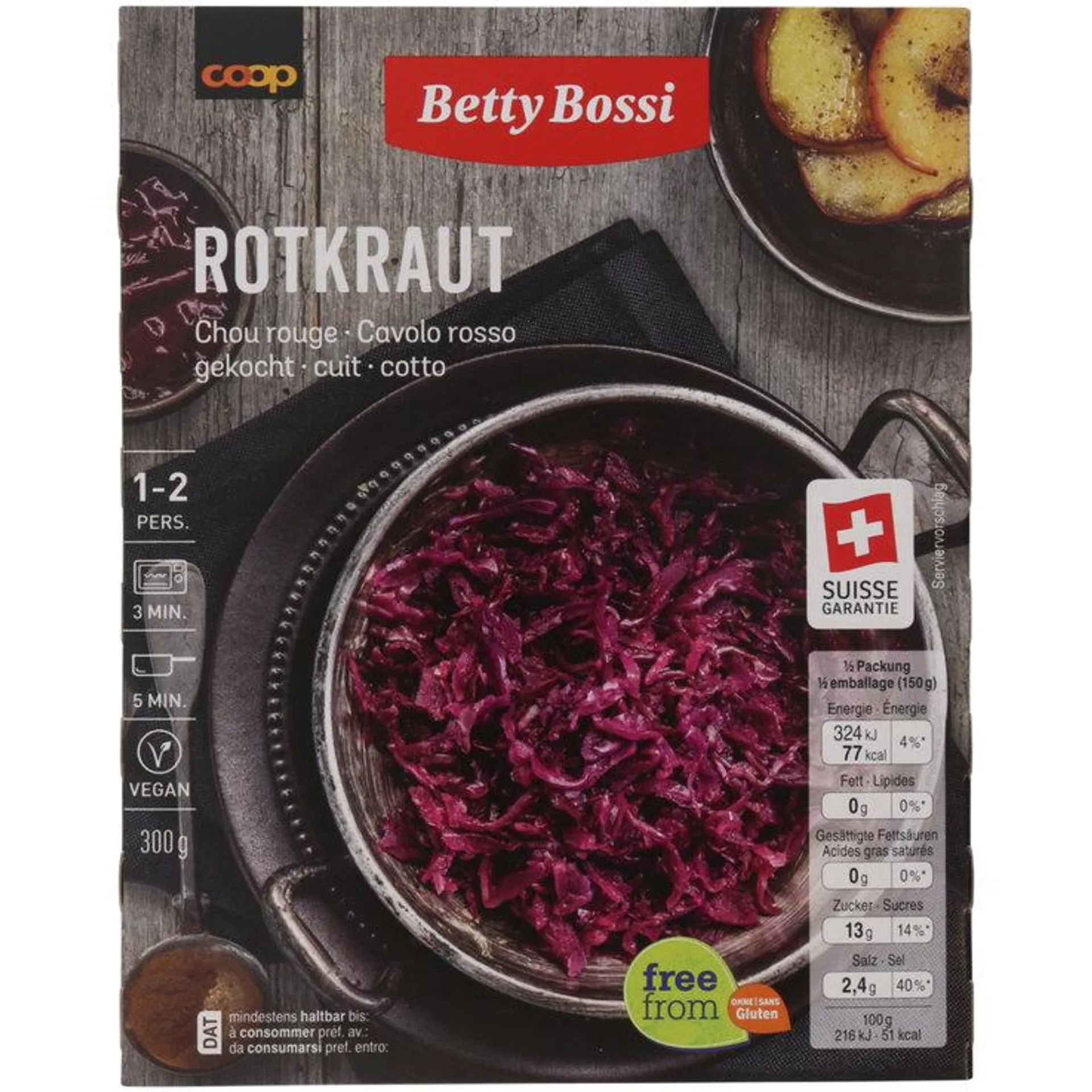 Betty Bossi Rotkraut gekocht