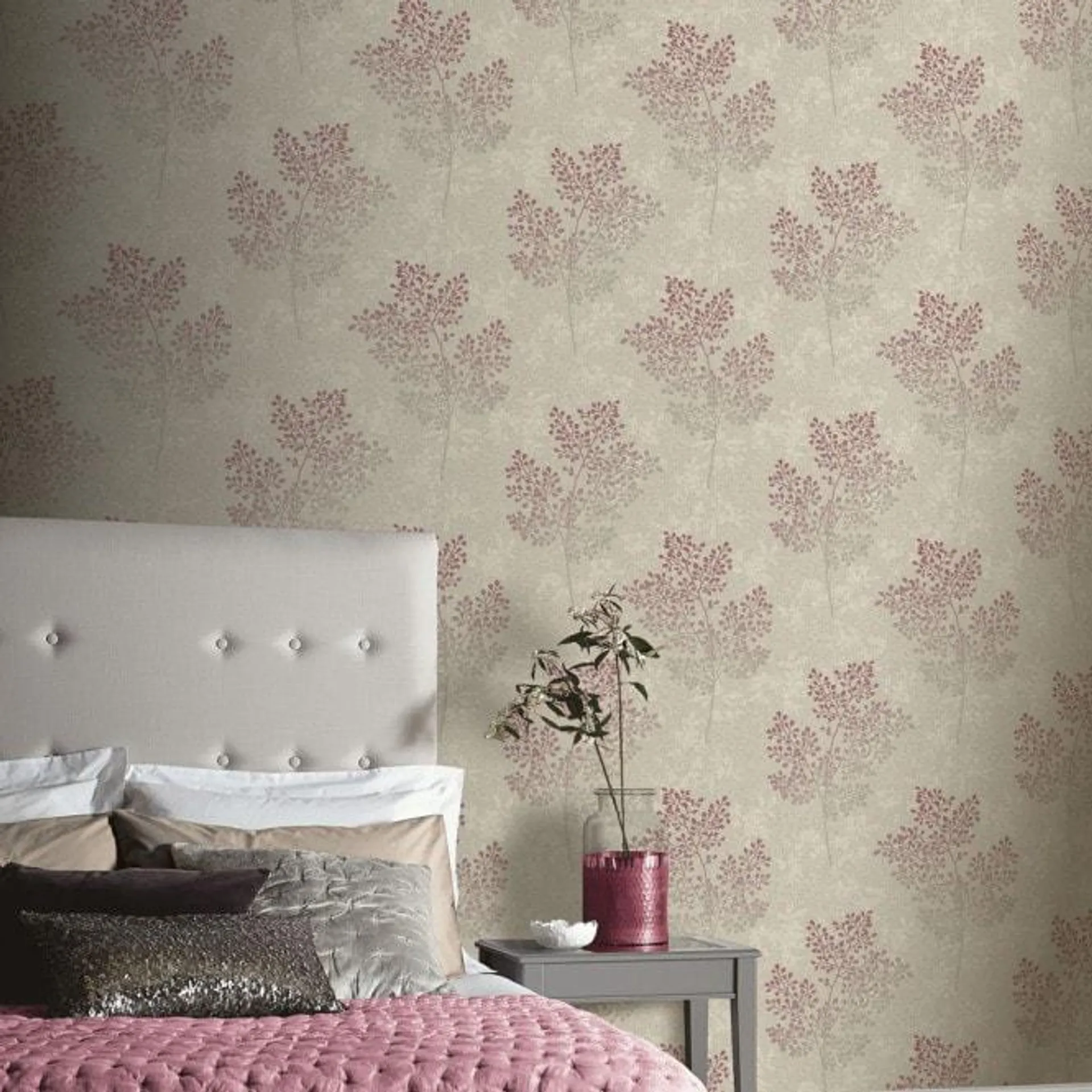 Parkland wallpaper in Stone, Red