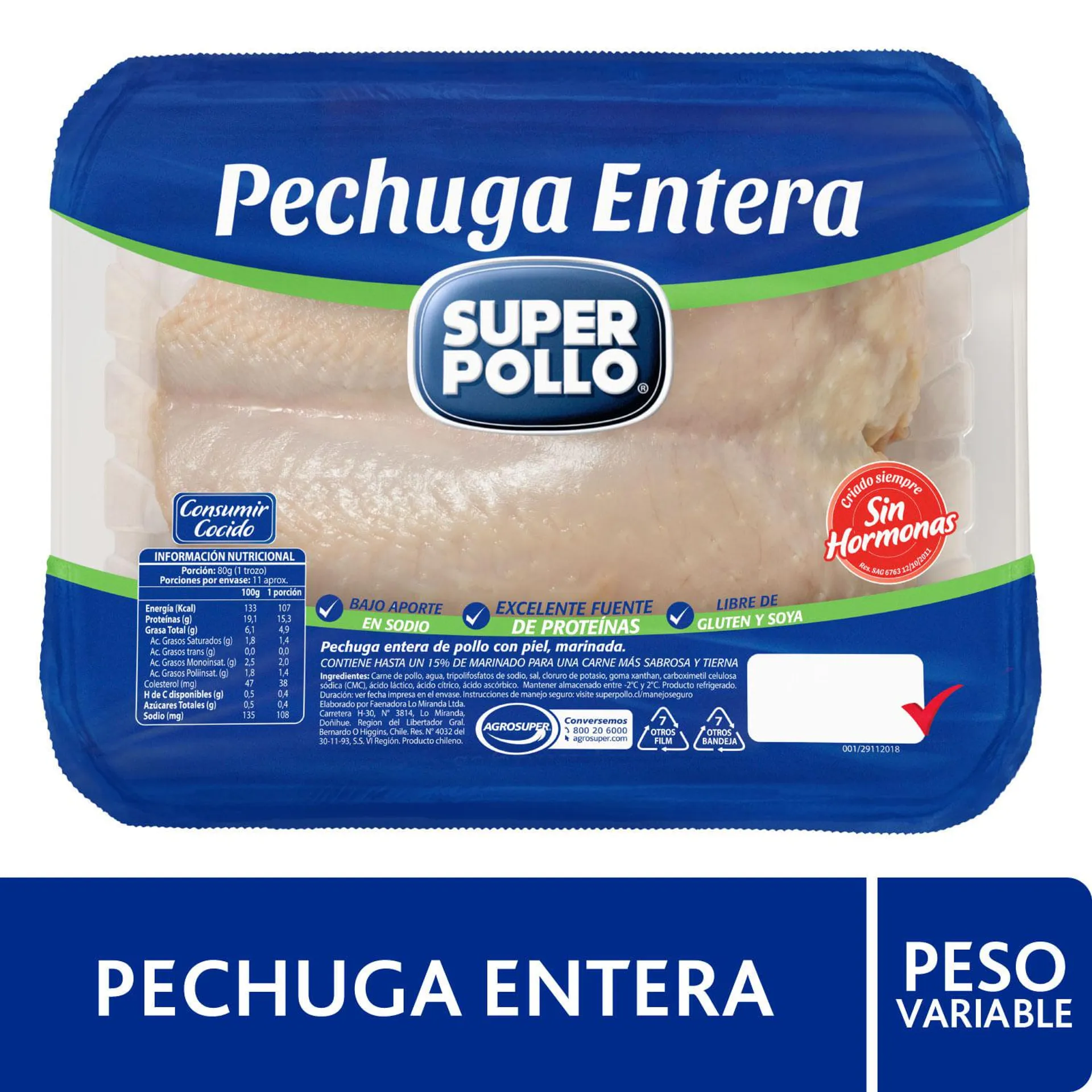 Pechuga entera kg