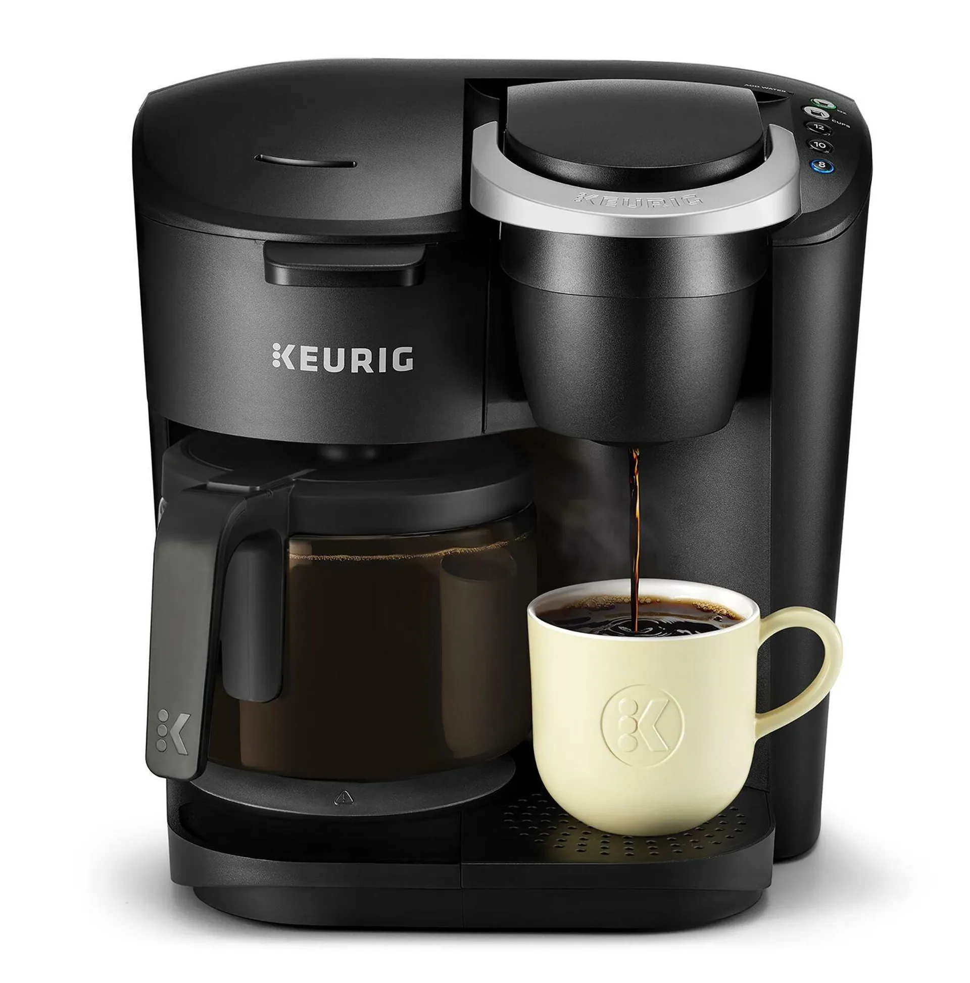 Keurig K-Duo Essentials Coffee Maker, with Single Serve K-Cup Pod and 12 Cup Car