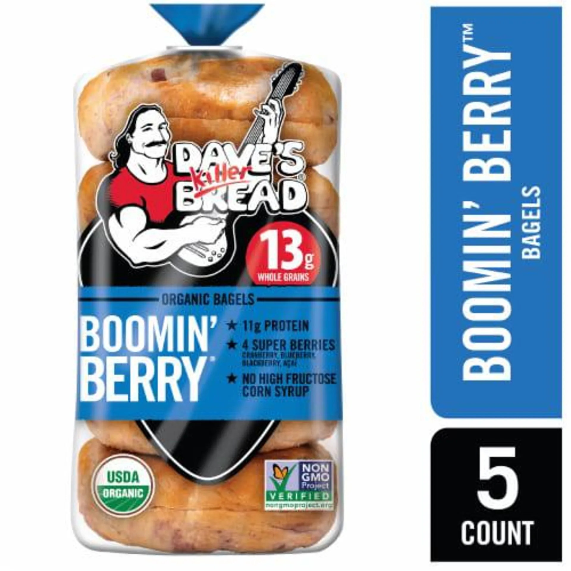 Dave’s Killer Bread Boomin’ Berry Organic Bagels