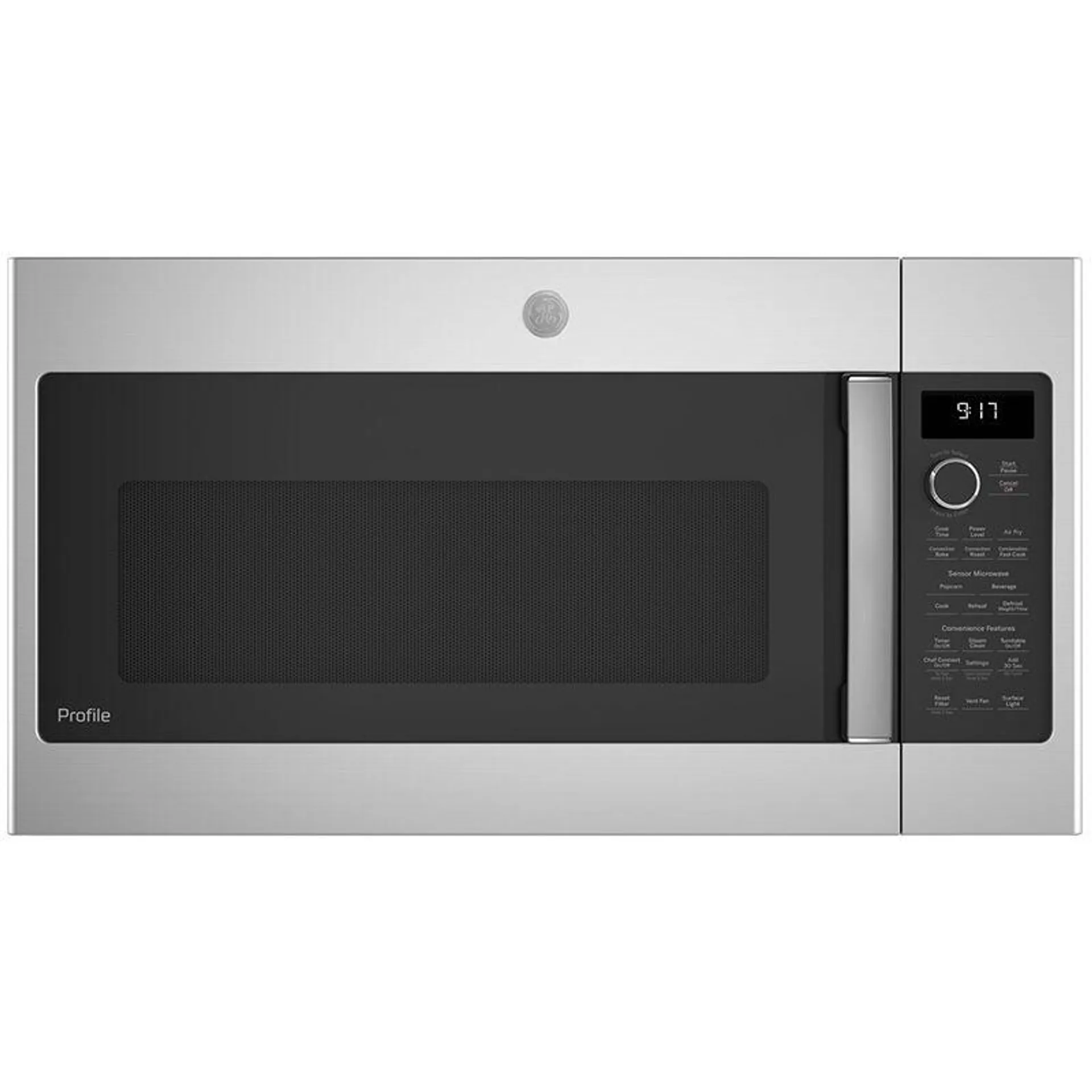GE Profile 30 in. 1.7 cu. ft. Over-the-Range Microwave with Air Fry, 10 Power Levels, 300 CFM & Sensor Cooking Controls - Stainless Steel