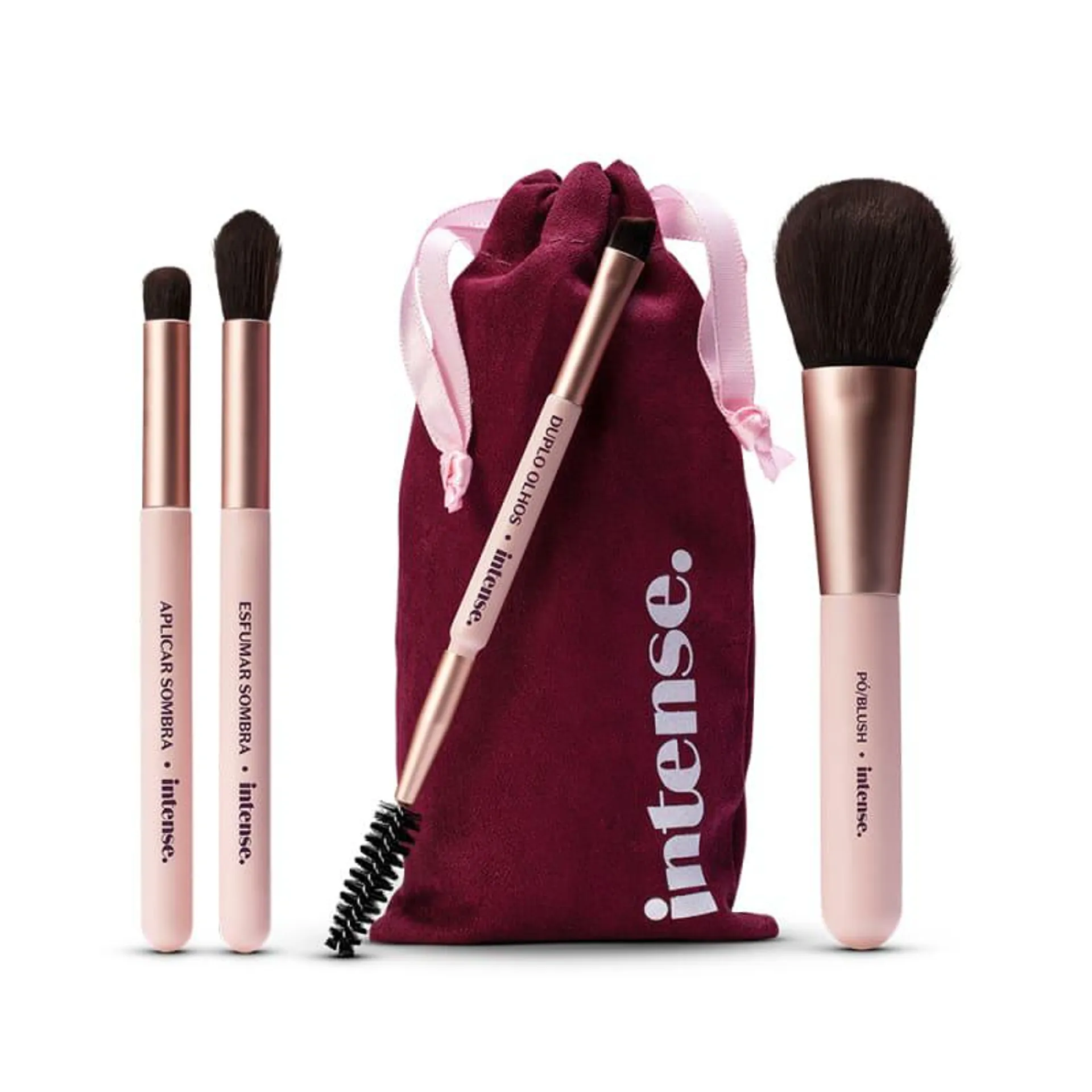 Kit Mini Pincéis para Maquiagem Intense (5 itens)