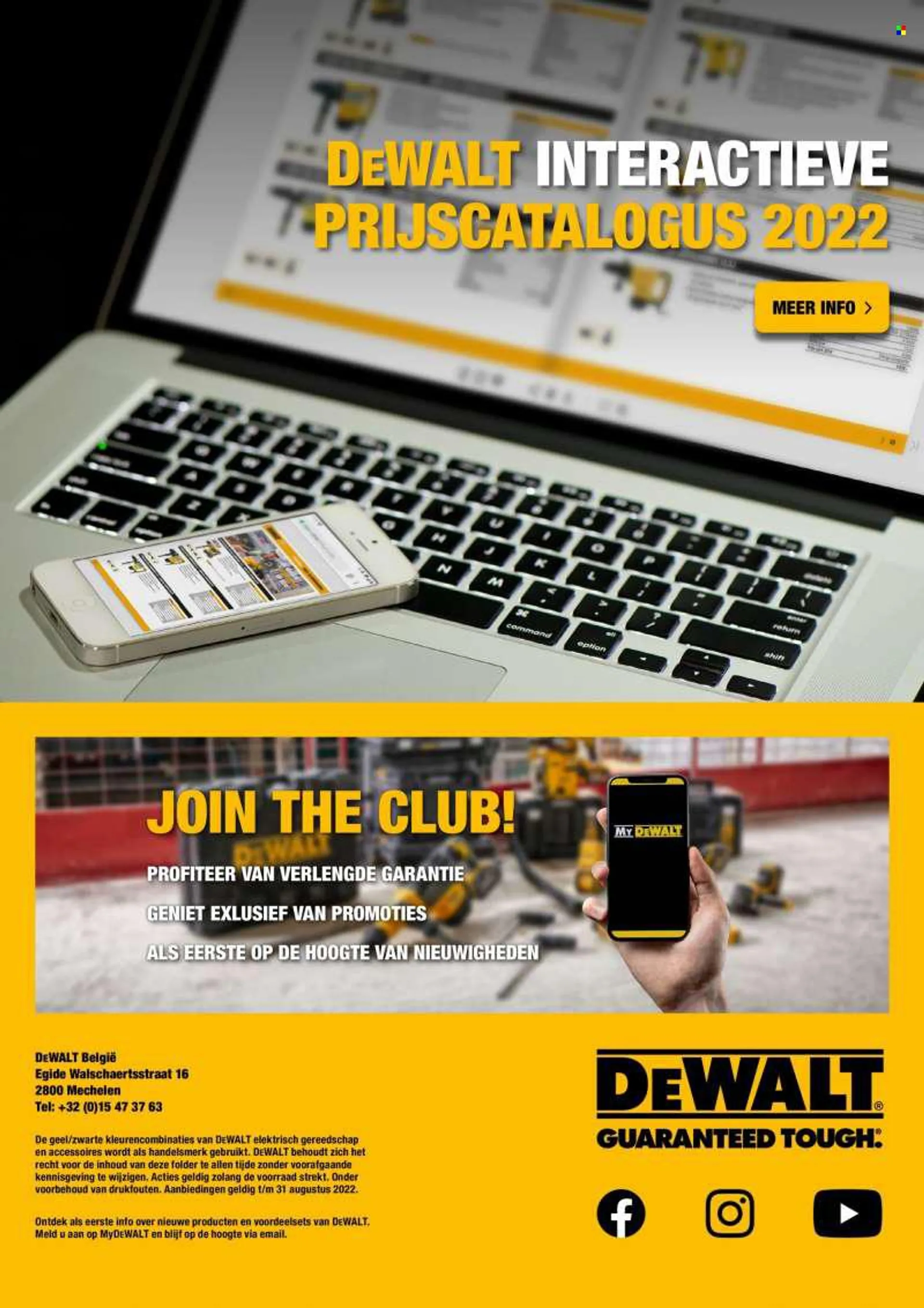 DeWALT-aanbieding - 1.5.2022 - 31.8.2022. van 1 mei tot 31 augustus 2022 - folder pagina 21