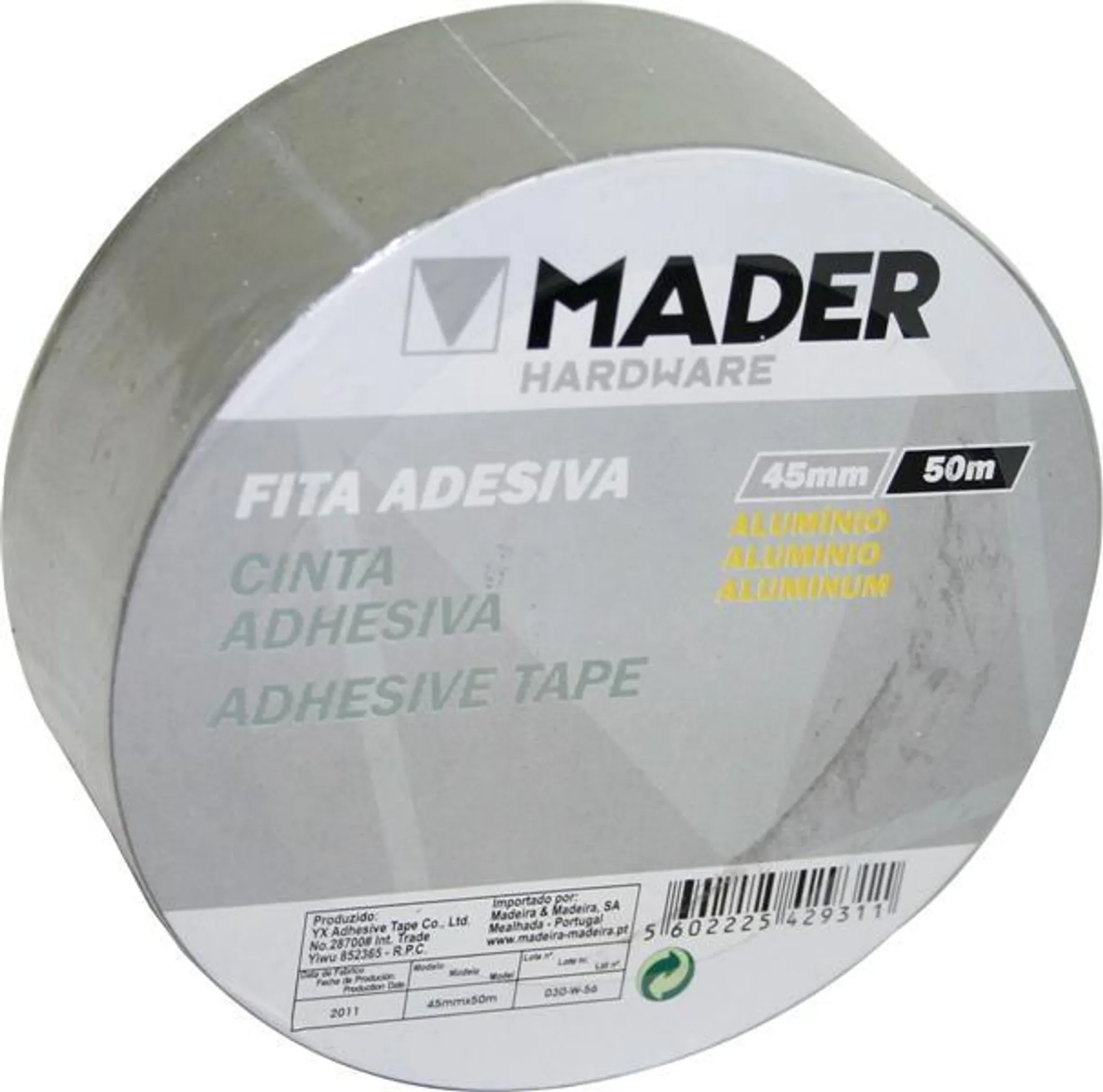 Fita Adesiva, Alumínio, 45mmx50m - MADER® | Hardware