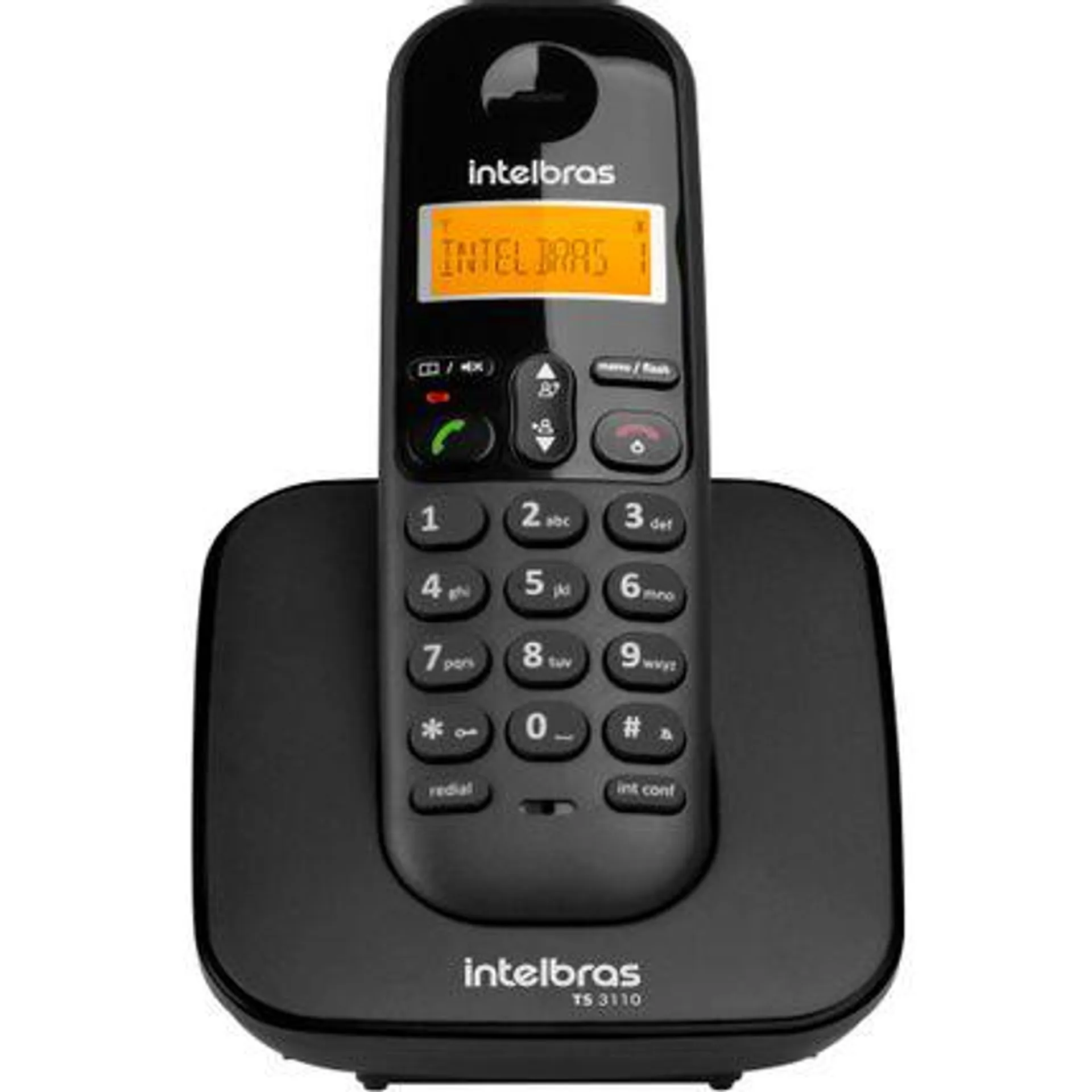 Telefone sem fio Intelbras TS3110 com Identificador de chamadas - Preto