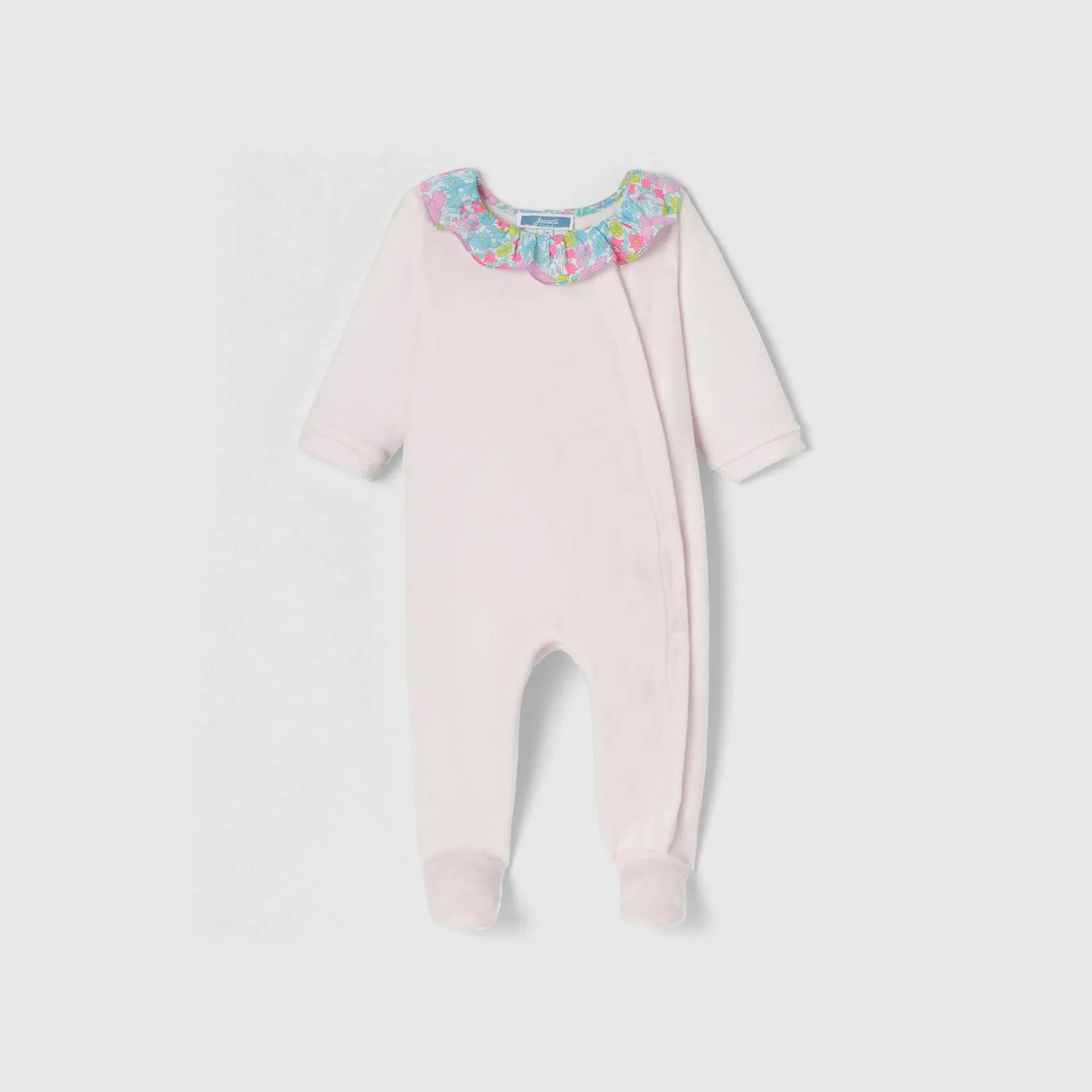 Pijama en terciopelo de rizo para bebé niña
