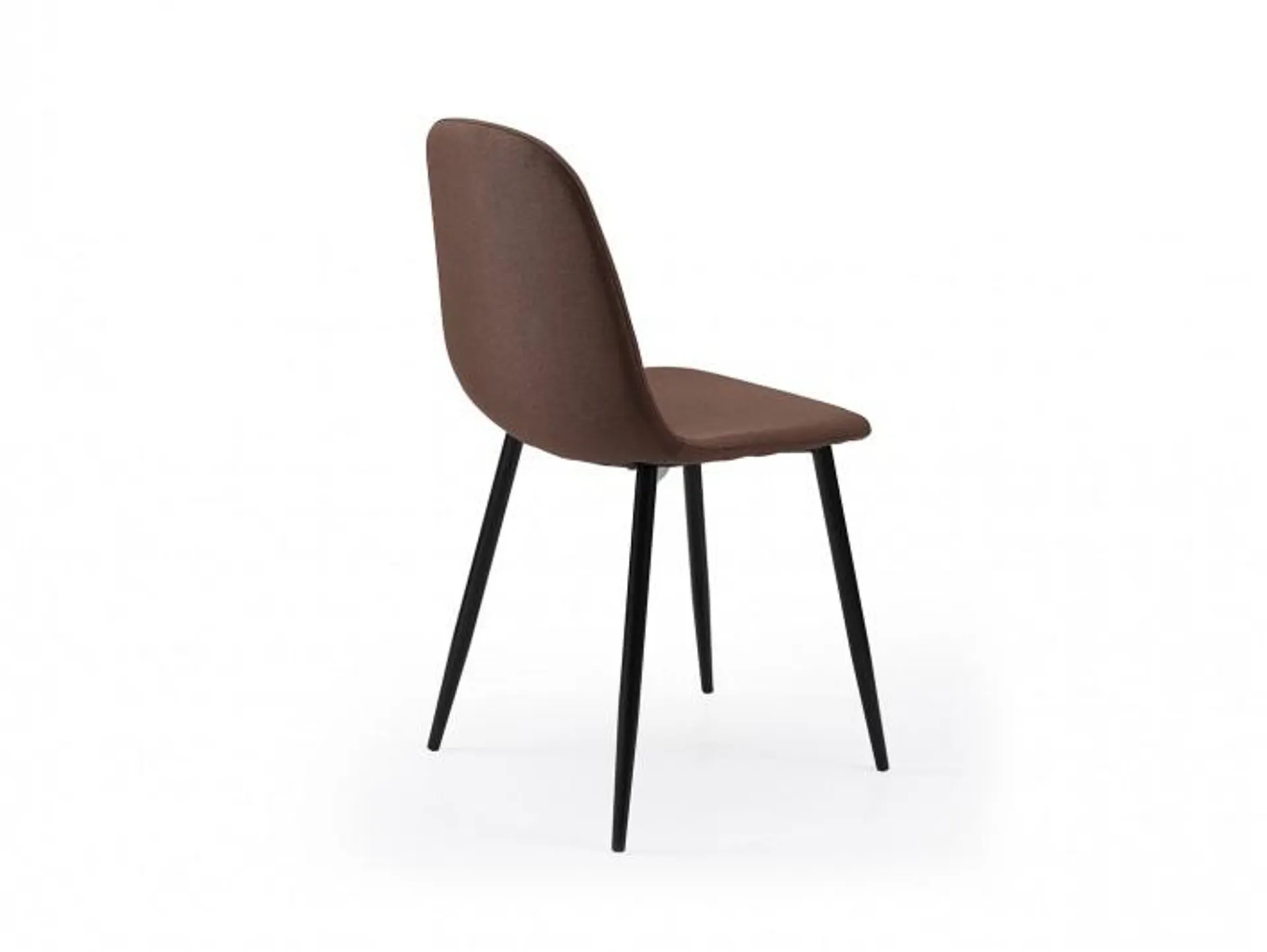 Pack 4 sillas de comedor estilo nórdico tapizado color chocolate