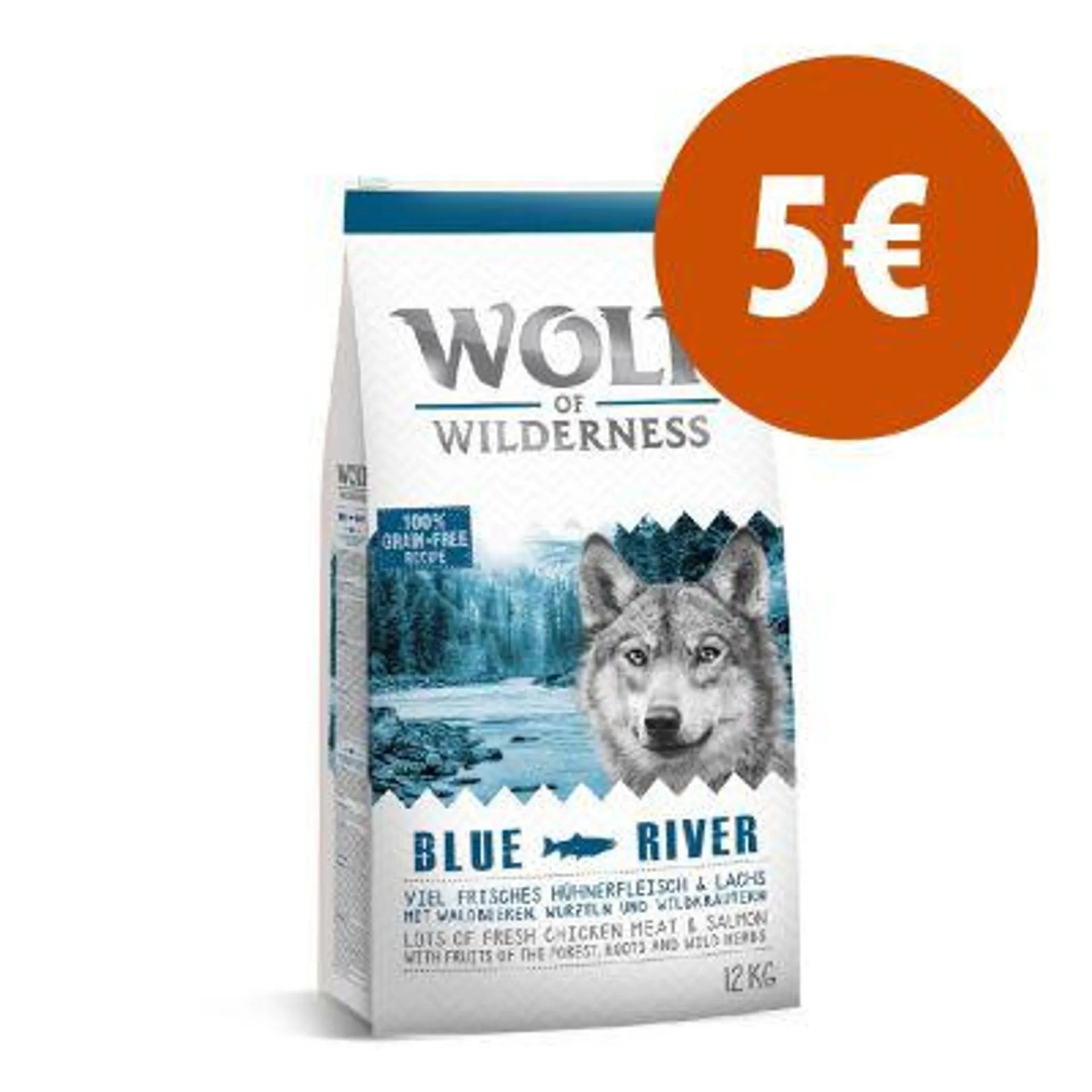 Wolf of Wilderness 12 kg ração para cães com 5 € de desconto!