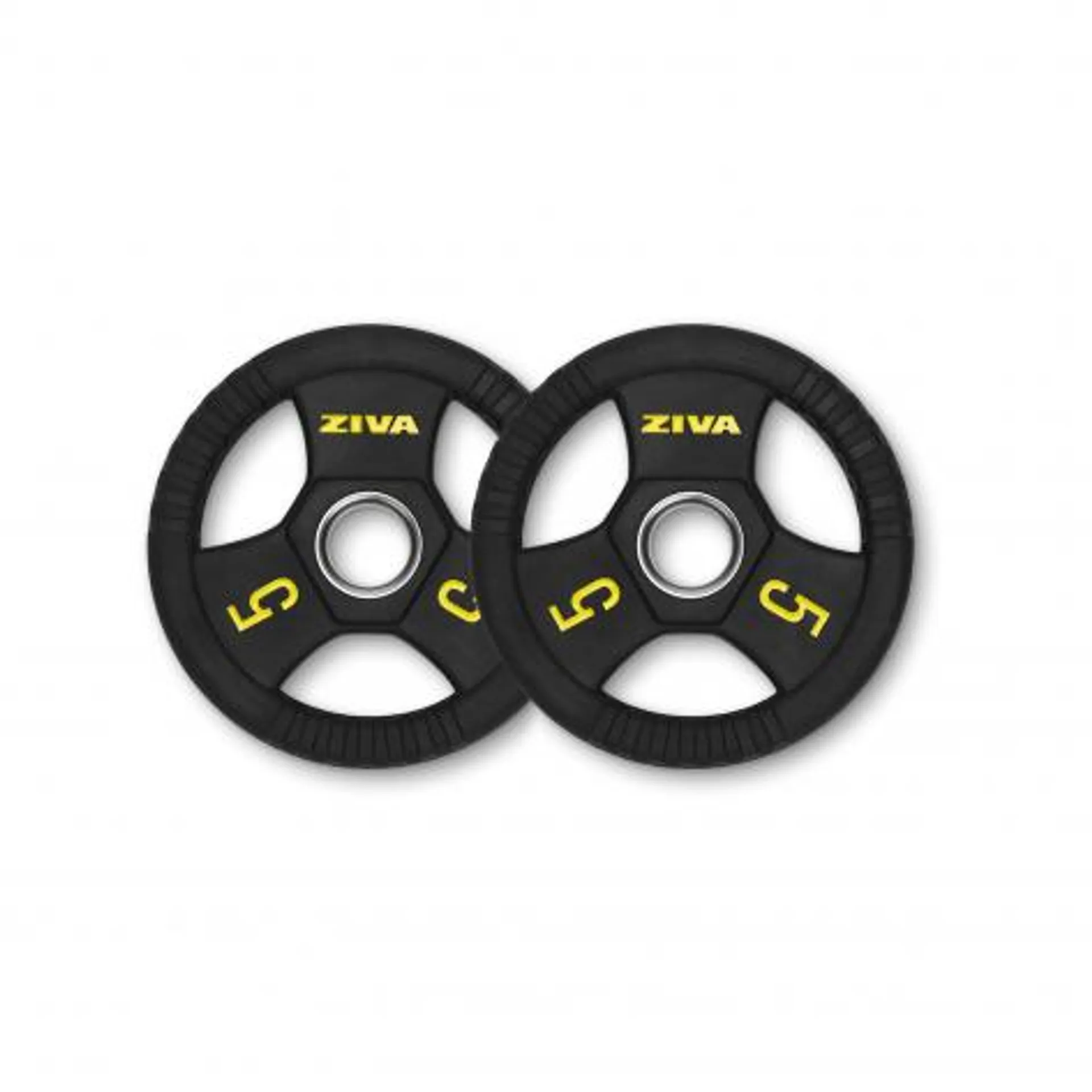 Ziva 5Kg Performance Rubber Grip Olympic Disc (x2)