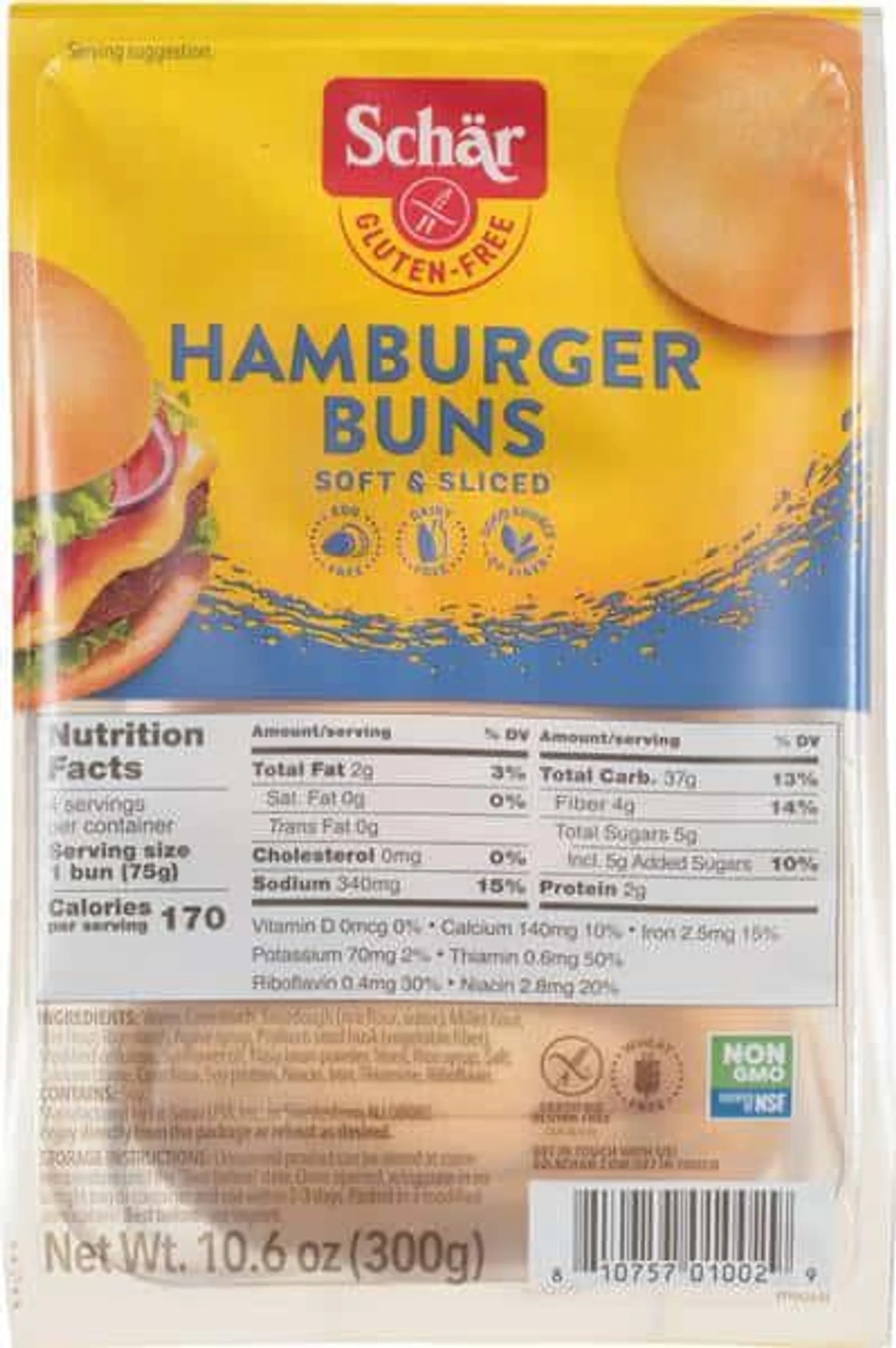 Schar Hamburger Buns, Gluten-Free