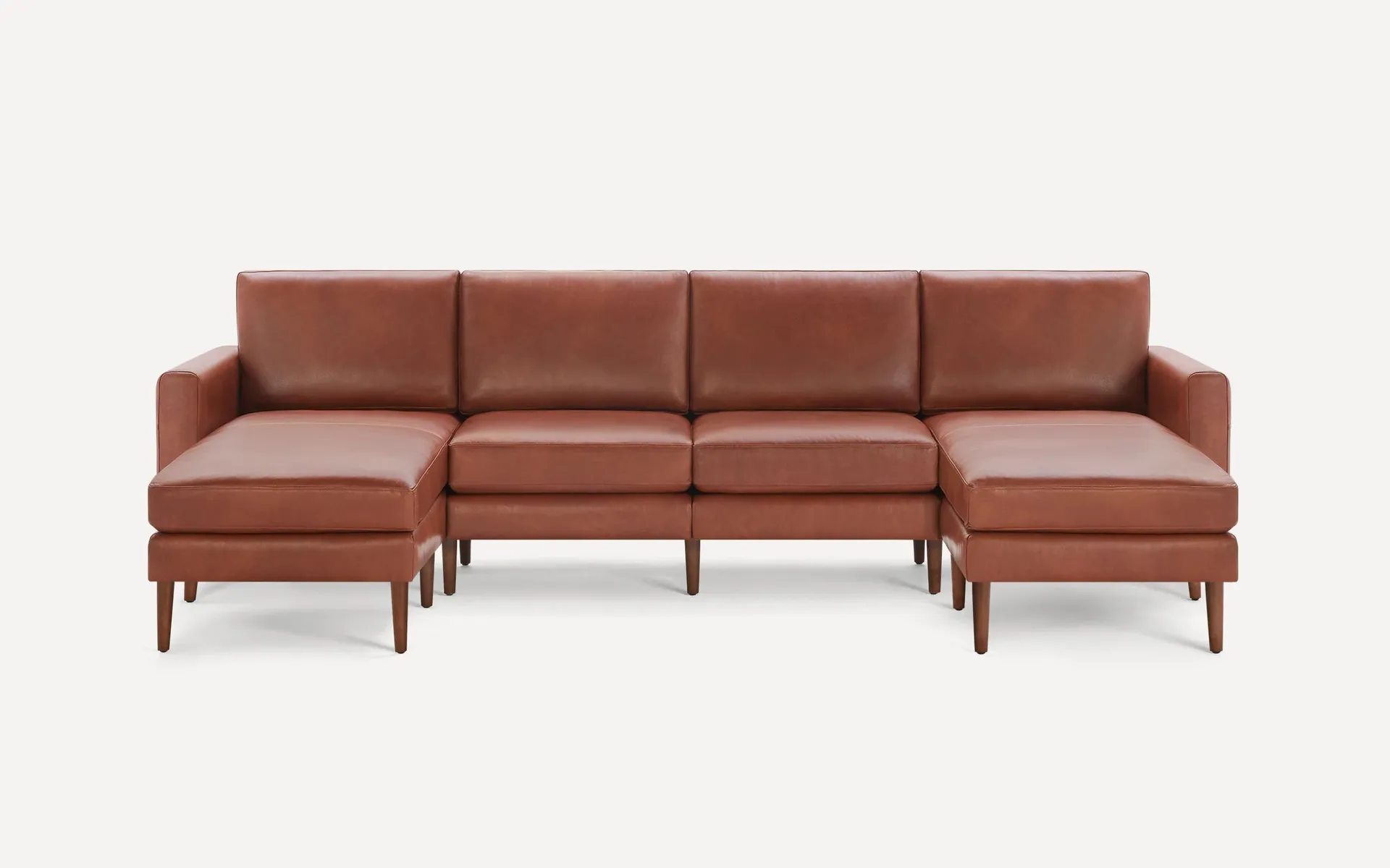 Block Nomad Leather Double Chaise Sectional