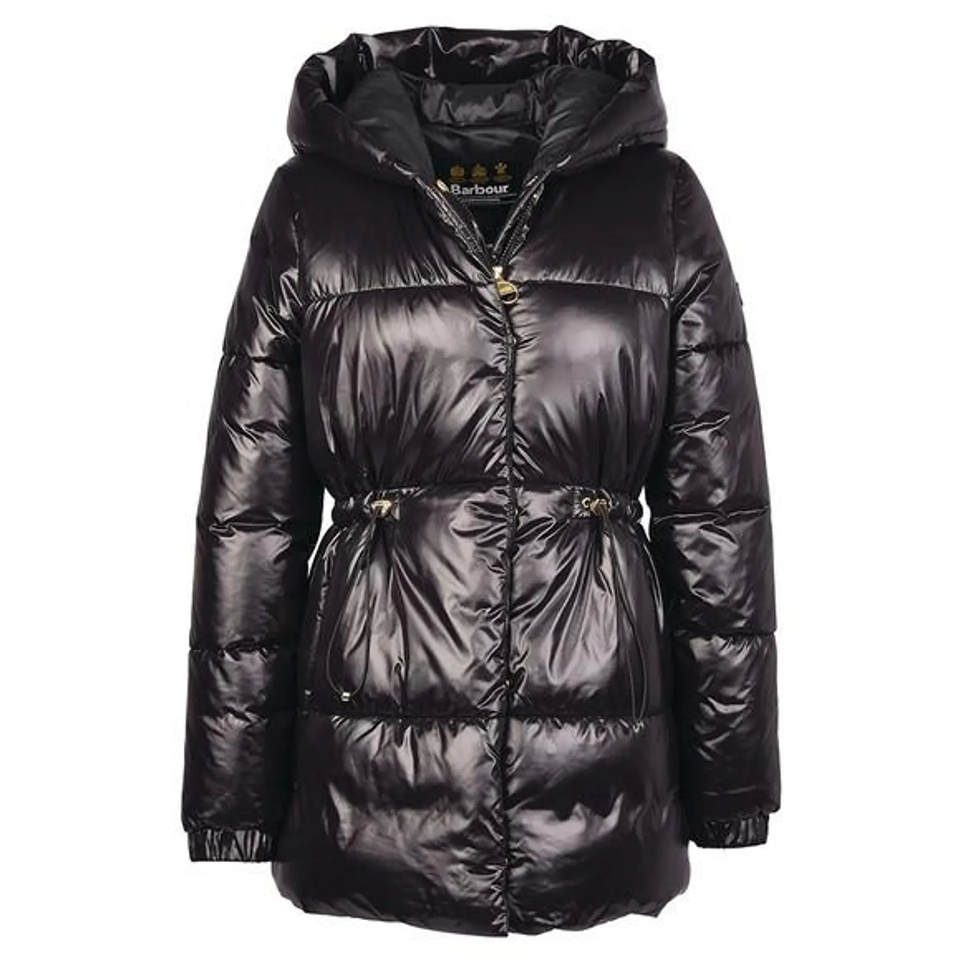 Womens Black Alta Shine Quilted Jacket