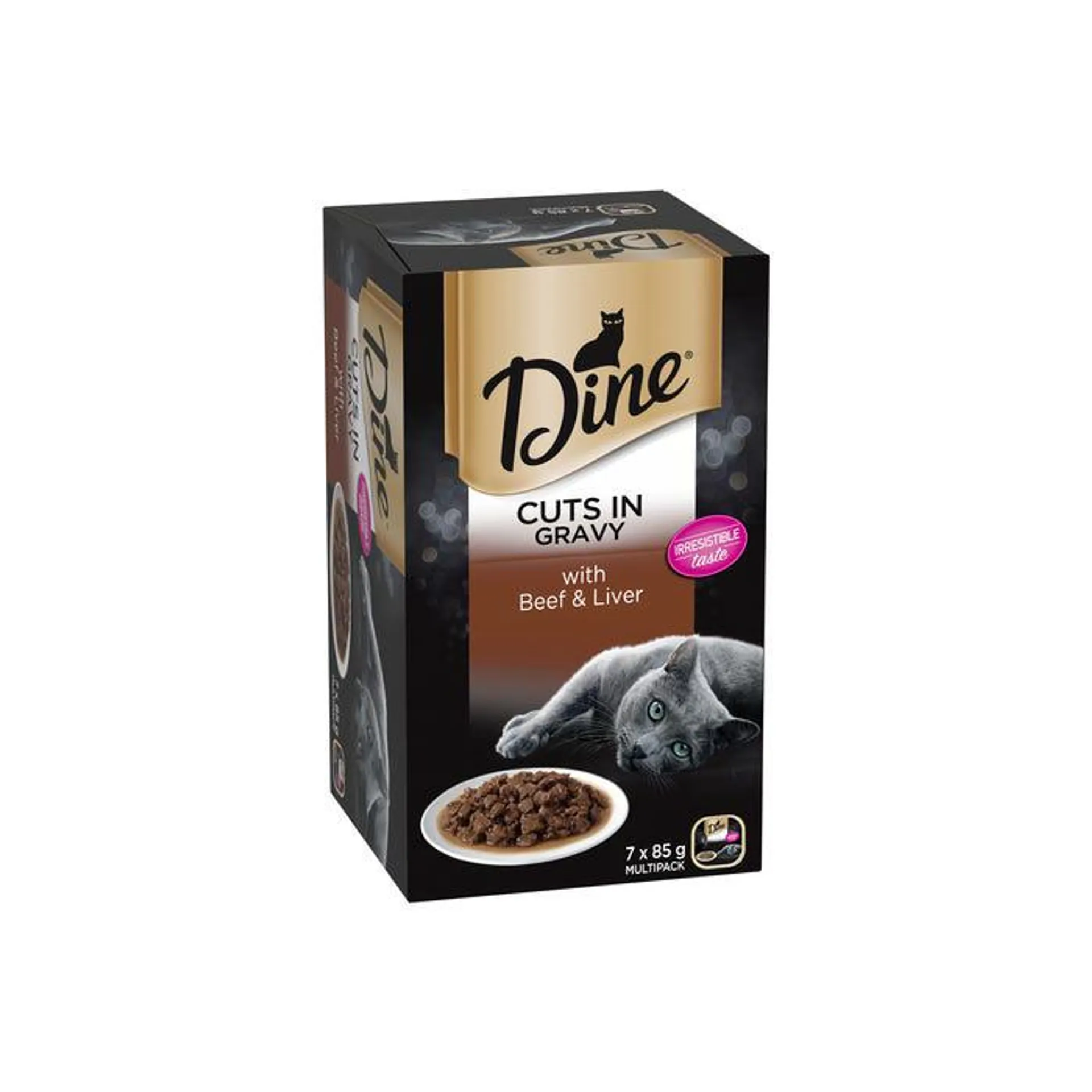Dine Daily Cuts In Gravy With Beef & Liver Cat Food 85g 7 Pack
