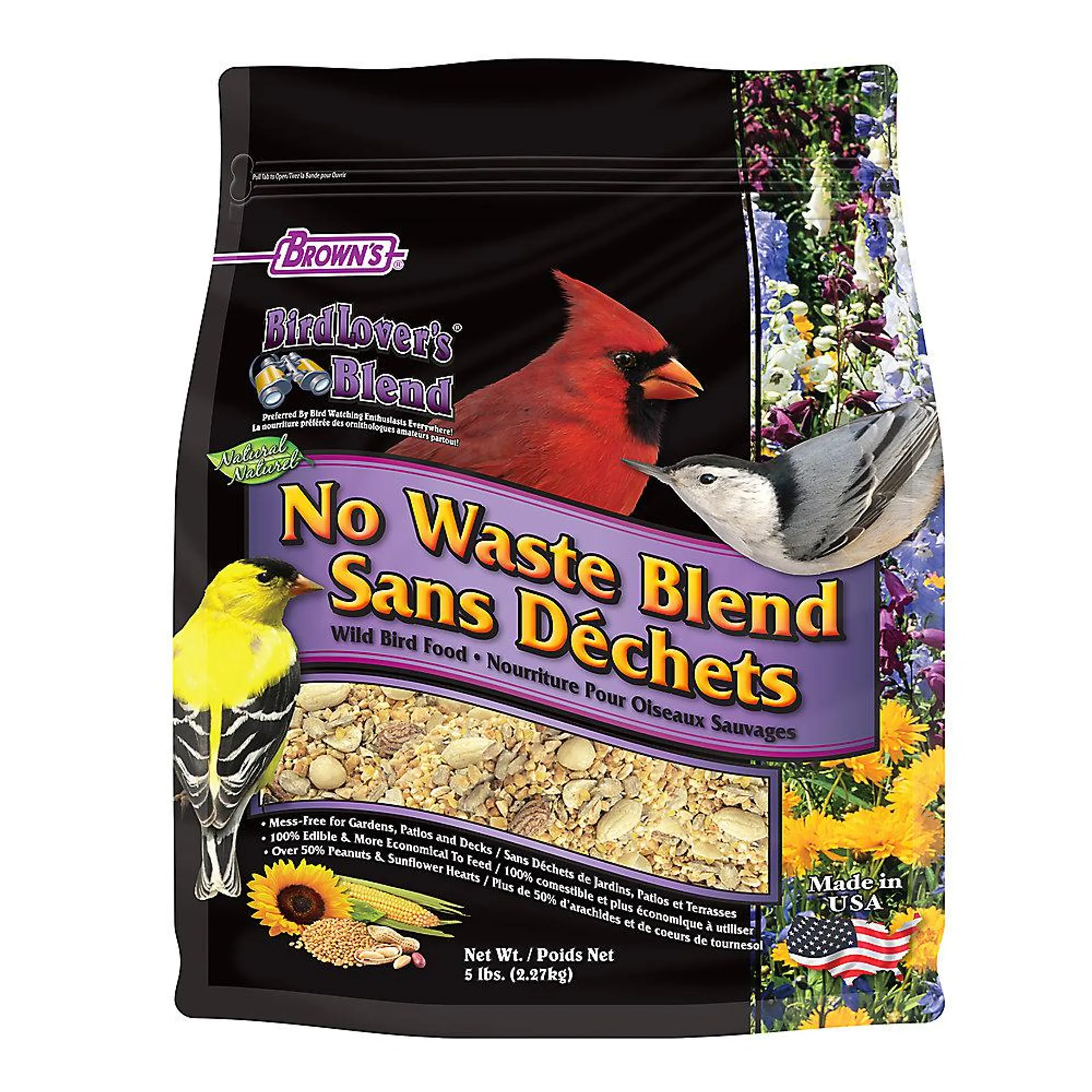 Brown's® BirdLover's® Blend Natural No Waste Blend Wild Bird Seed