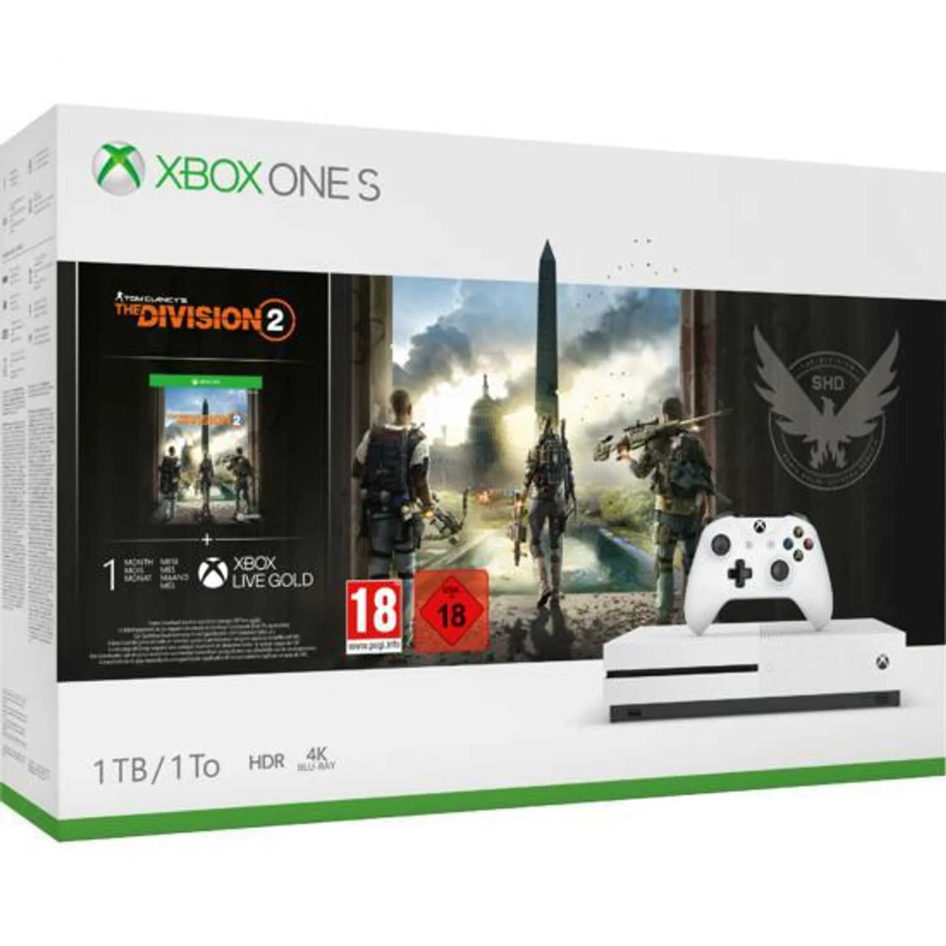 Xbox One S Konsole 1TB inkl. Tom Clancy's: The Division 2