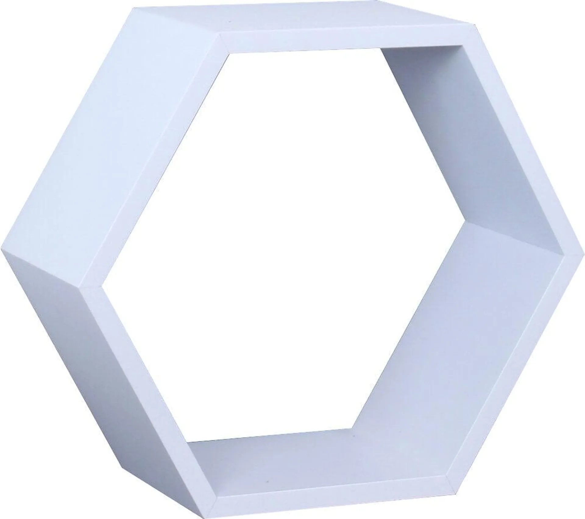 Etagère hexagonale 27x27x11.7cm blanc