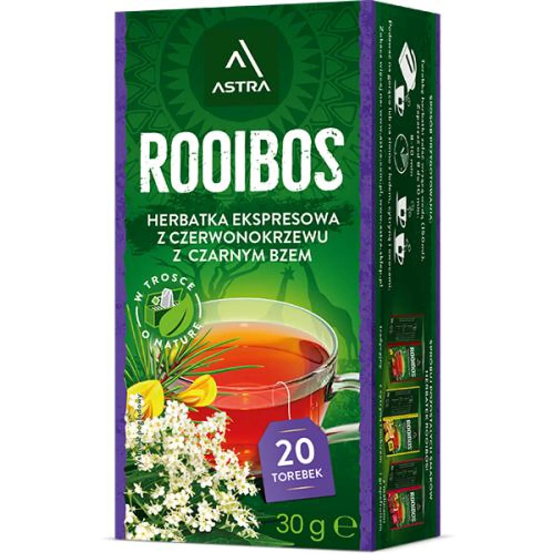 Herbatka Astra Rooibos z czarnym bzem 30g