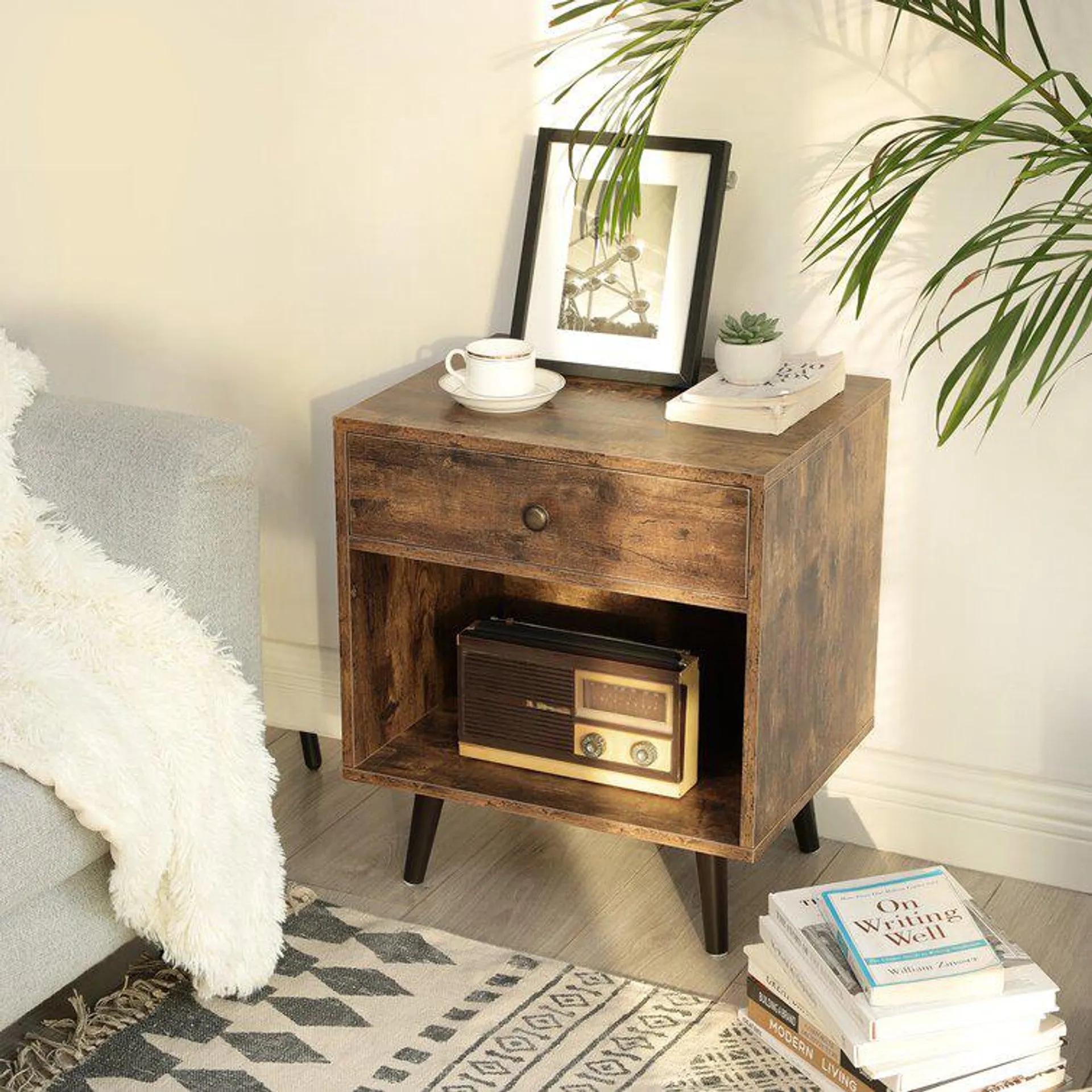 Tira Solid + Manufactured Wood Nightstand
